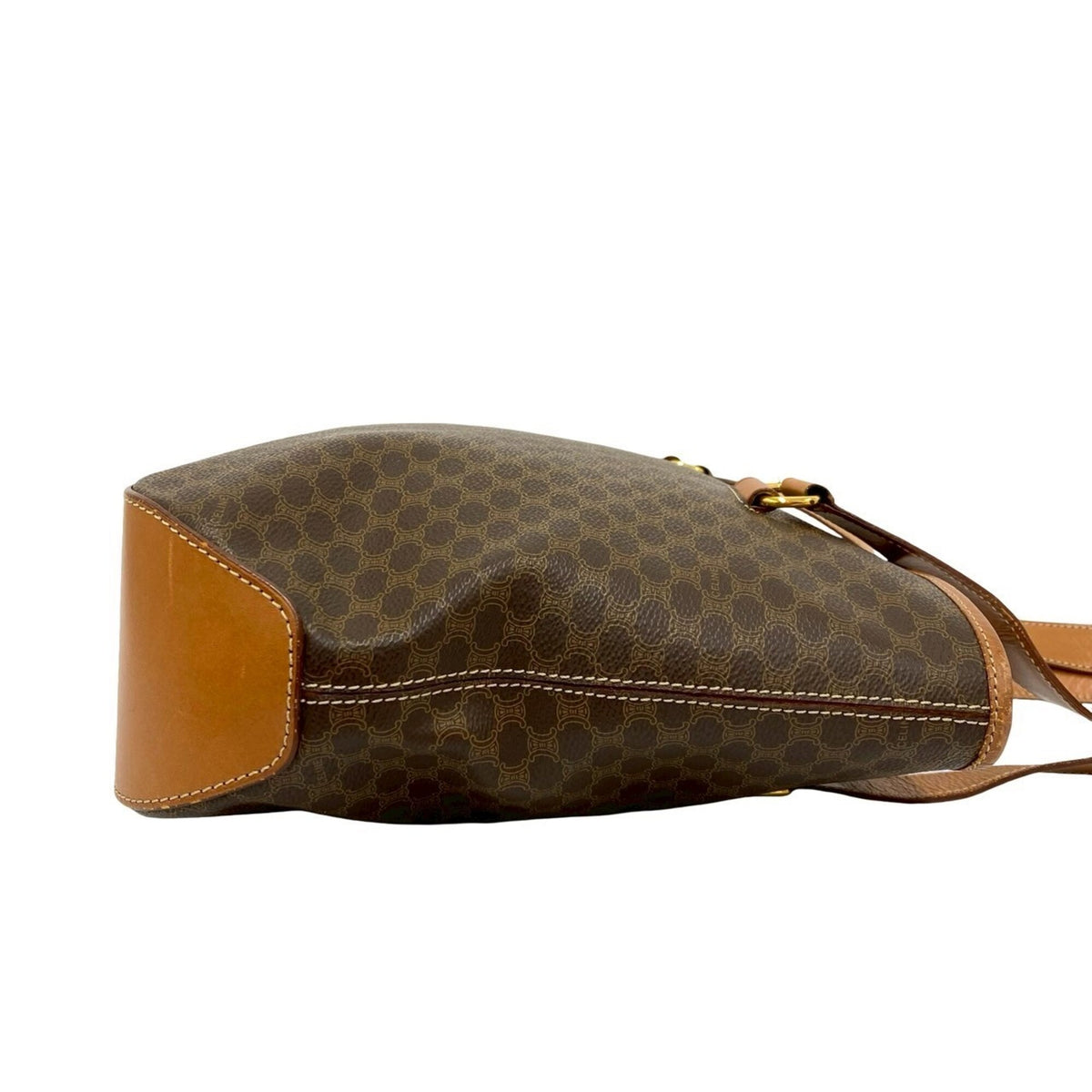 Celine Brown Leather Pvc Handbag Tote Bag (Pre-Owned)