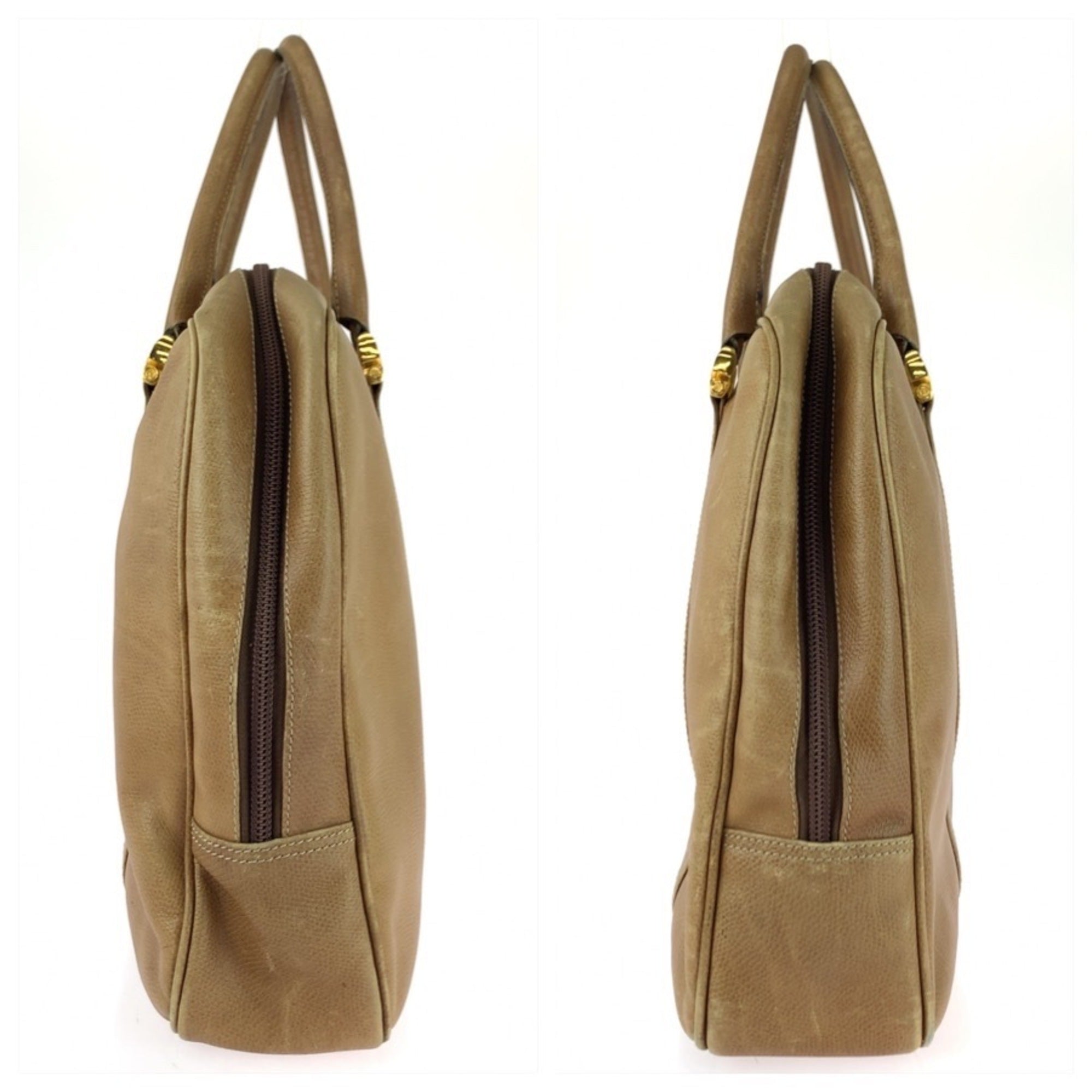 Loewe Beige Leather Briefcase (Pre-Owned)