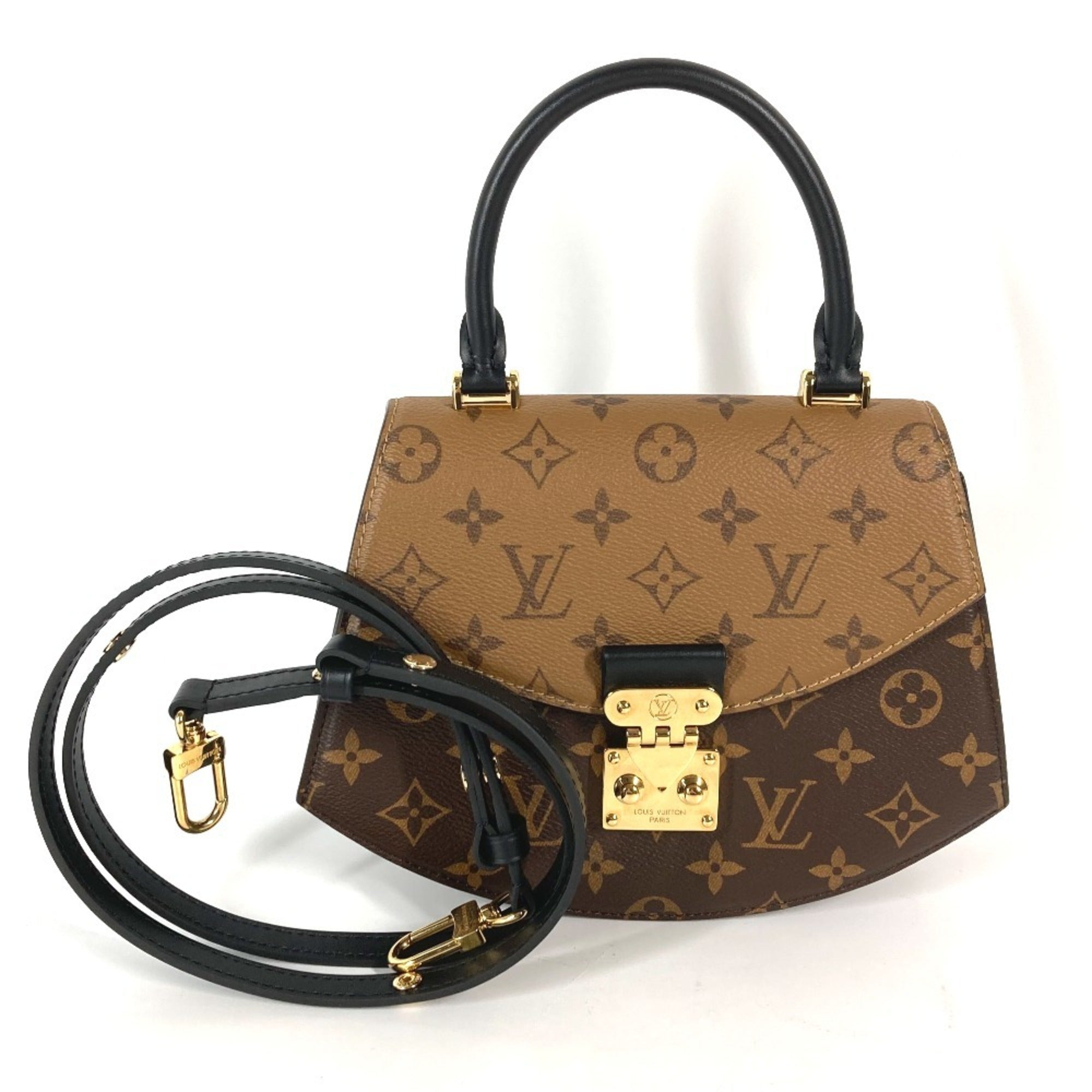 Louis Vuitton Beige Brown Monogram Reverse Monogram Reverse Handbag Shoulder Bag (Pre-Owned)