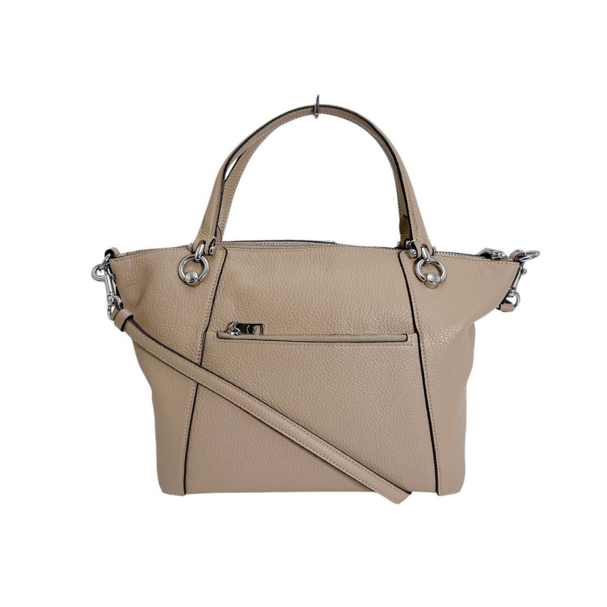 Coach Beige Leather Handbag (Pre-Owned)
