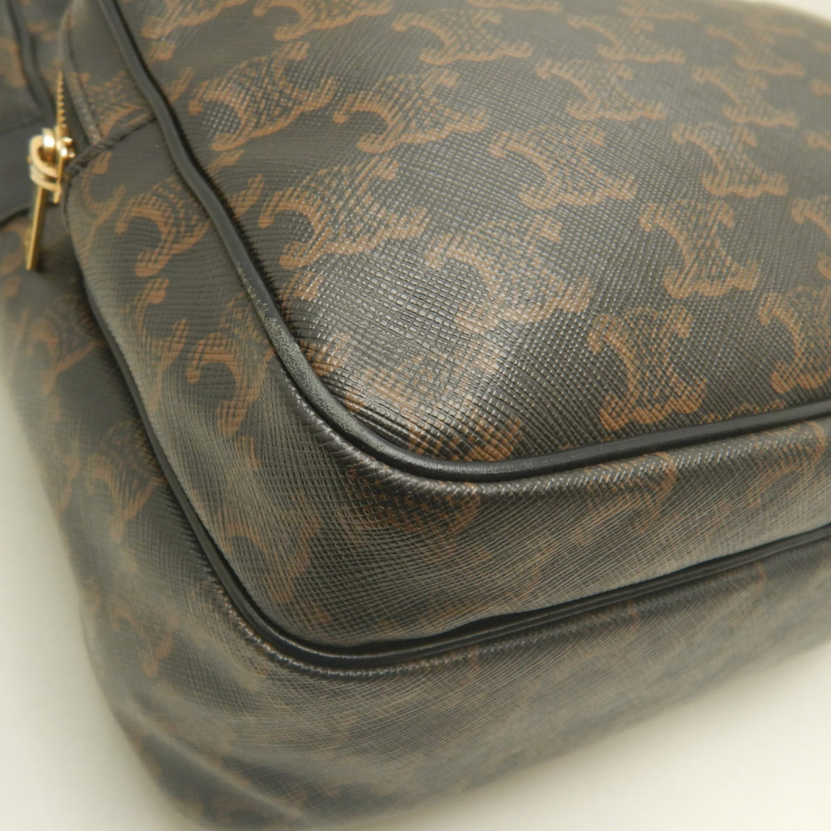 Celine Dark Brown Coated Canvas Messenger Bag Shoulder Bag (Pre-Owned)