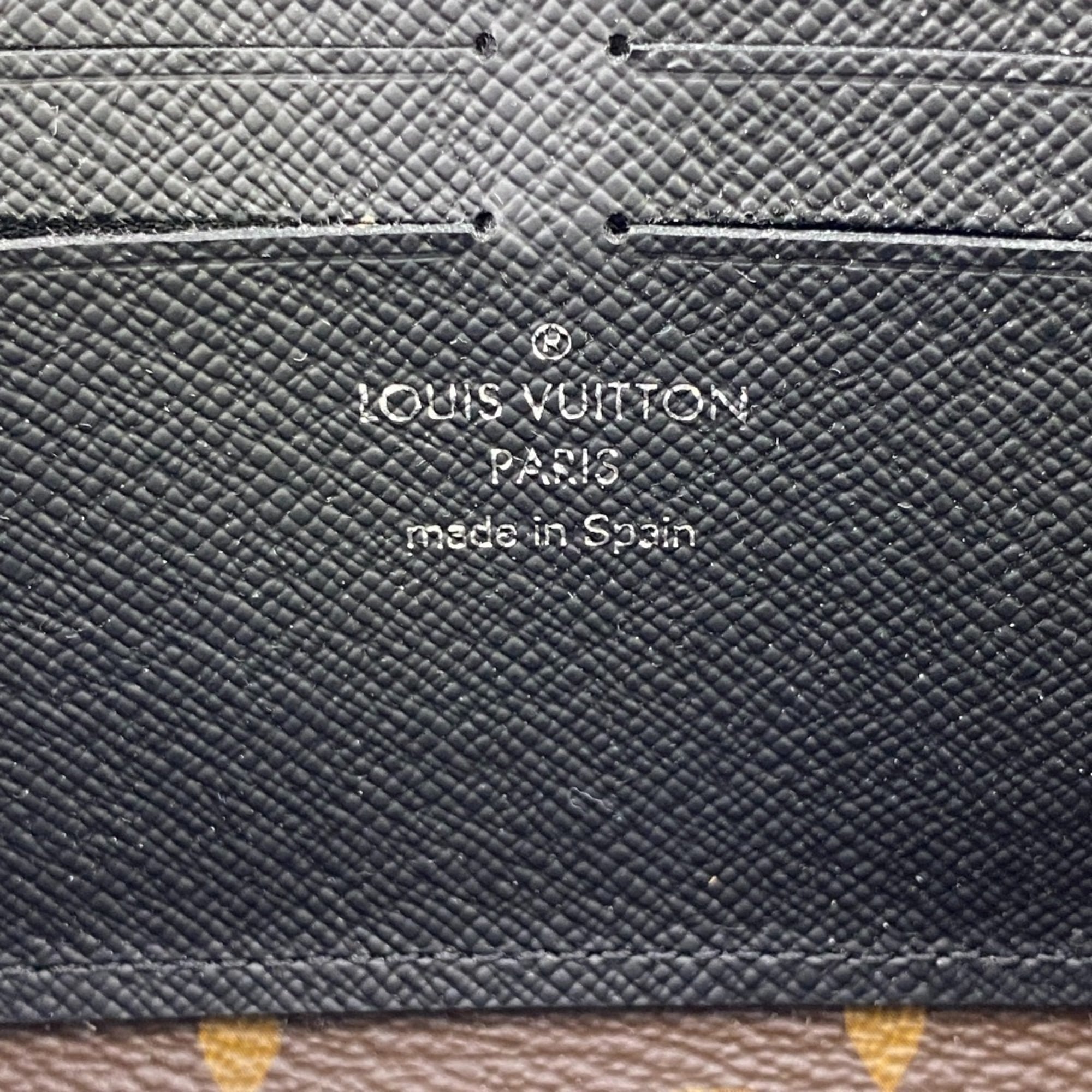 Louis Vuitton Brown Monogram Leather Long Wallet (Bi-Fold) (Pre-Owned)