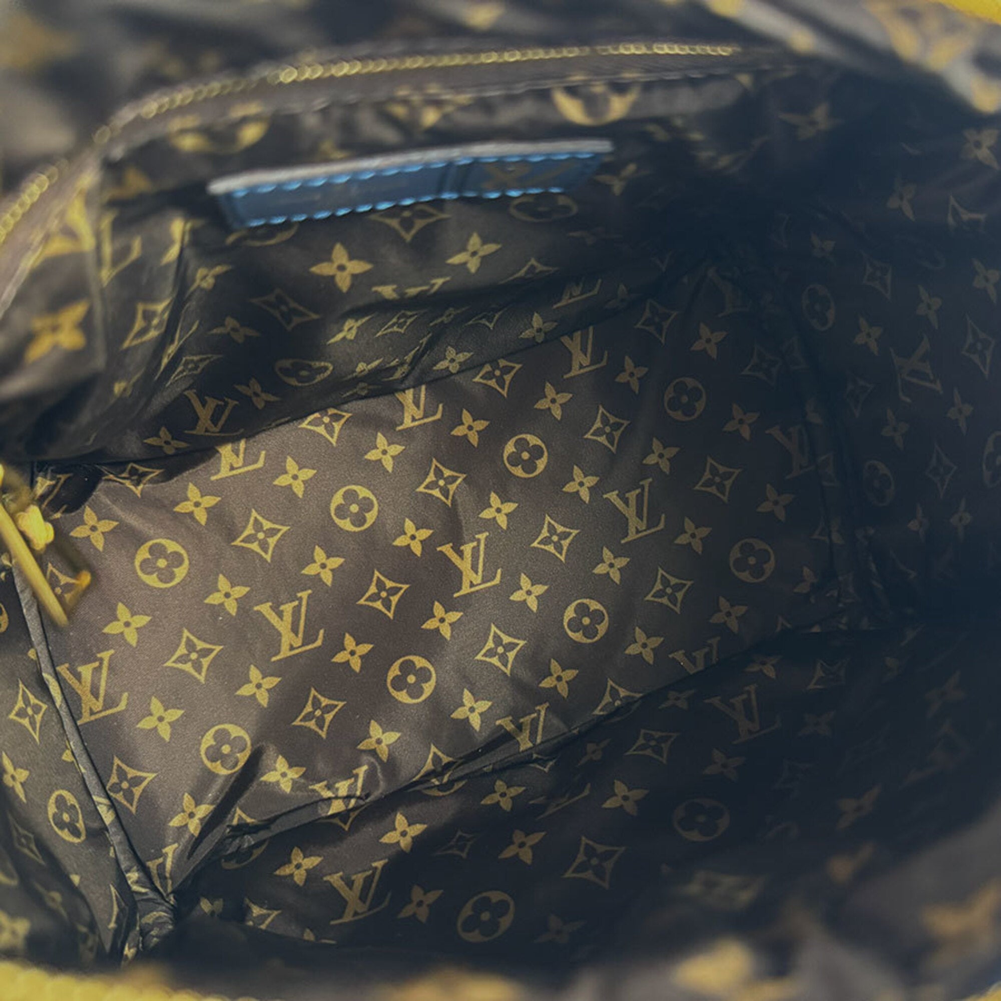 Louis Vuitton Blue Brown Nylon Handbag Shoulder Bag (Pre-Owned)