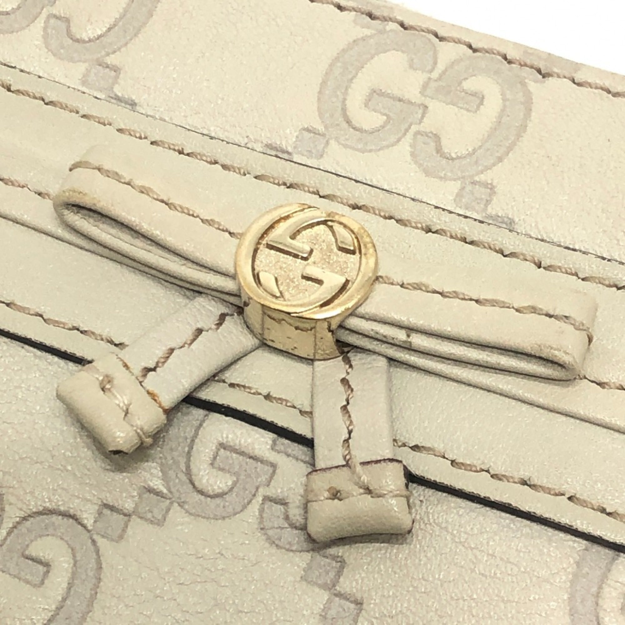 Gucci White Clutch Bag Handbag Pouch (Pre-Owned)
