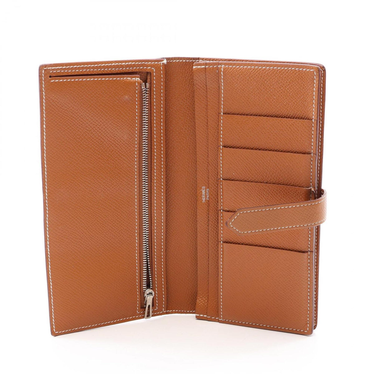 Hermes Brown Epsom Leather Long Wallet (Bi-Fold) (Pre-Owned)
