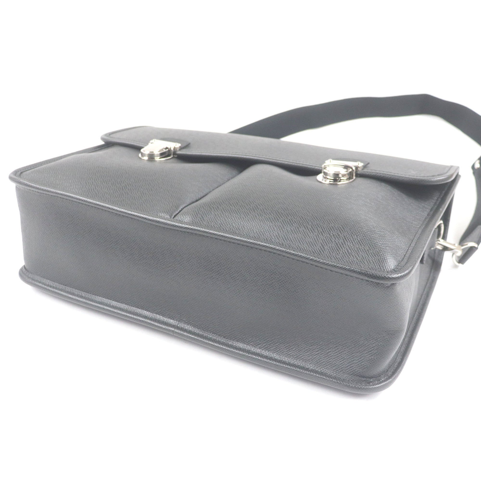 Louis Vuitton Ardoise Taiga Leather Briefcase Shoulder Bag (Pre-Owned)