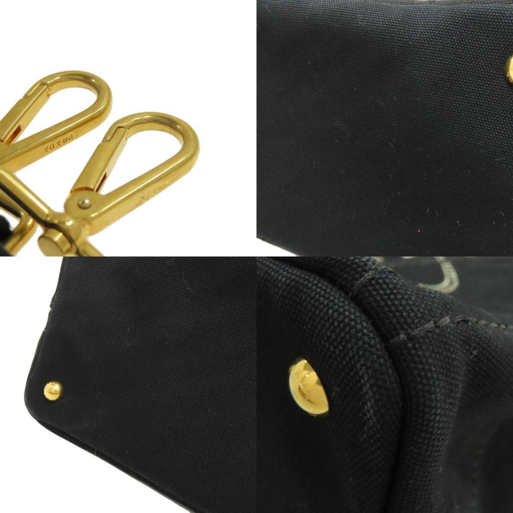 Prada Black Canvas Handbag (Pre-Owned)