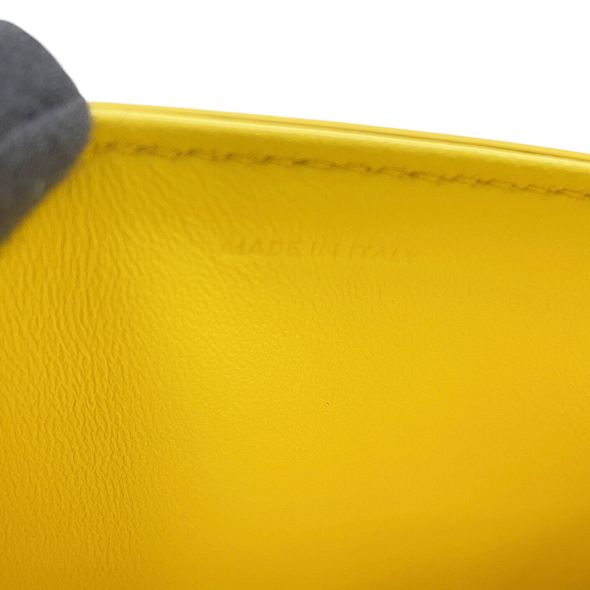 Celine Yellow Leather Shoulder Bag (Pre-Owned)