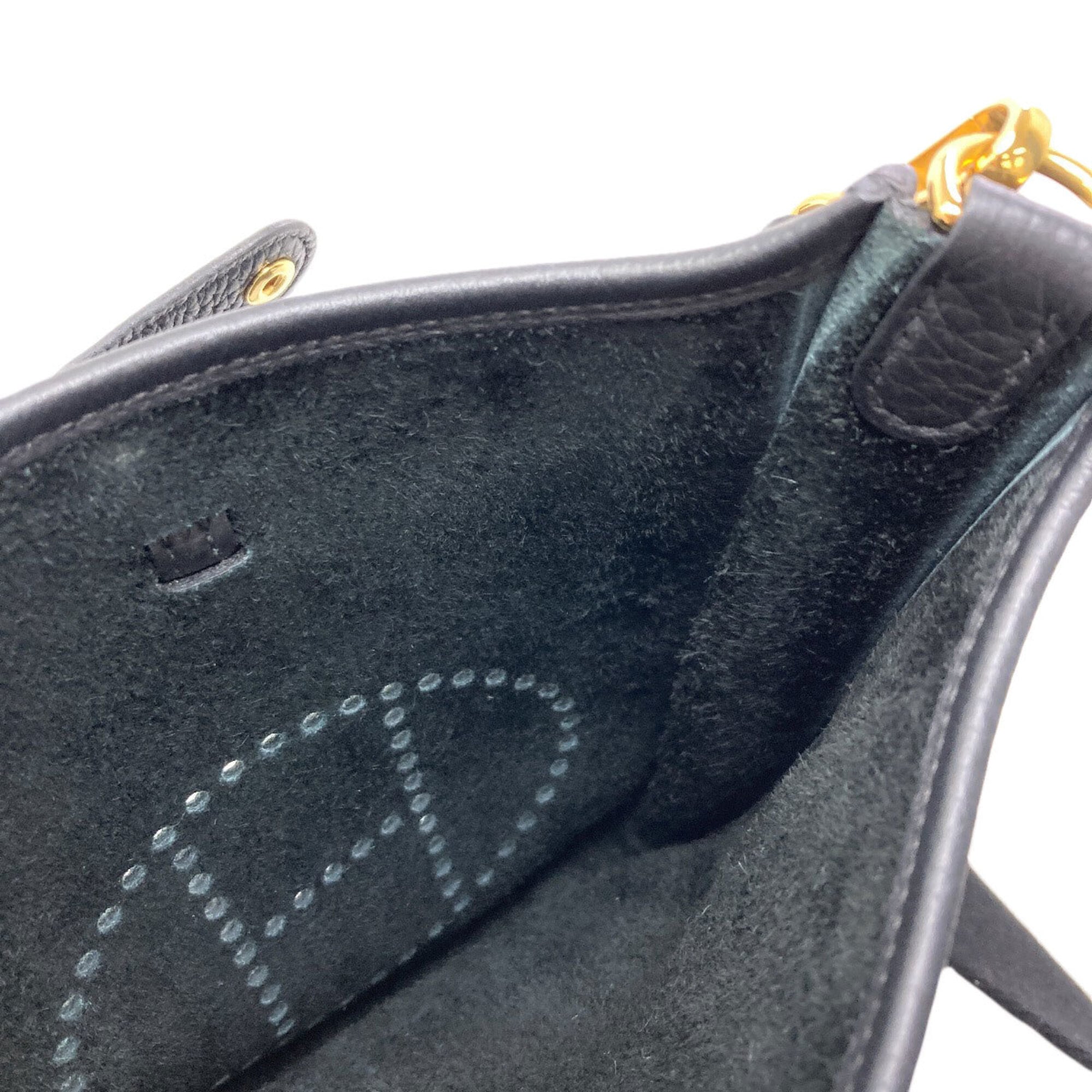 Hermes Black Taurillon Clemence Leather Shoulder Bag (Pre-Owned)