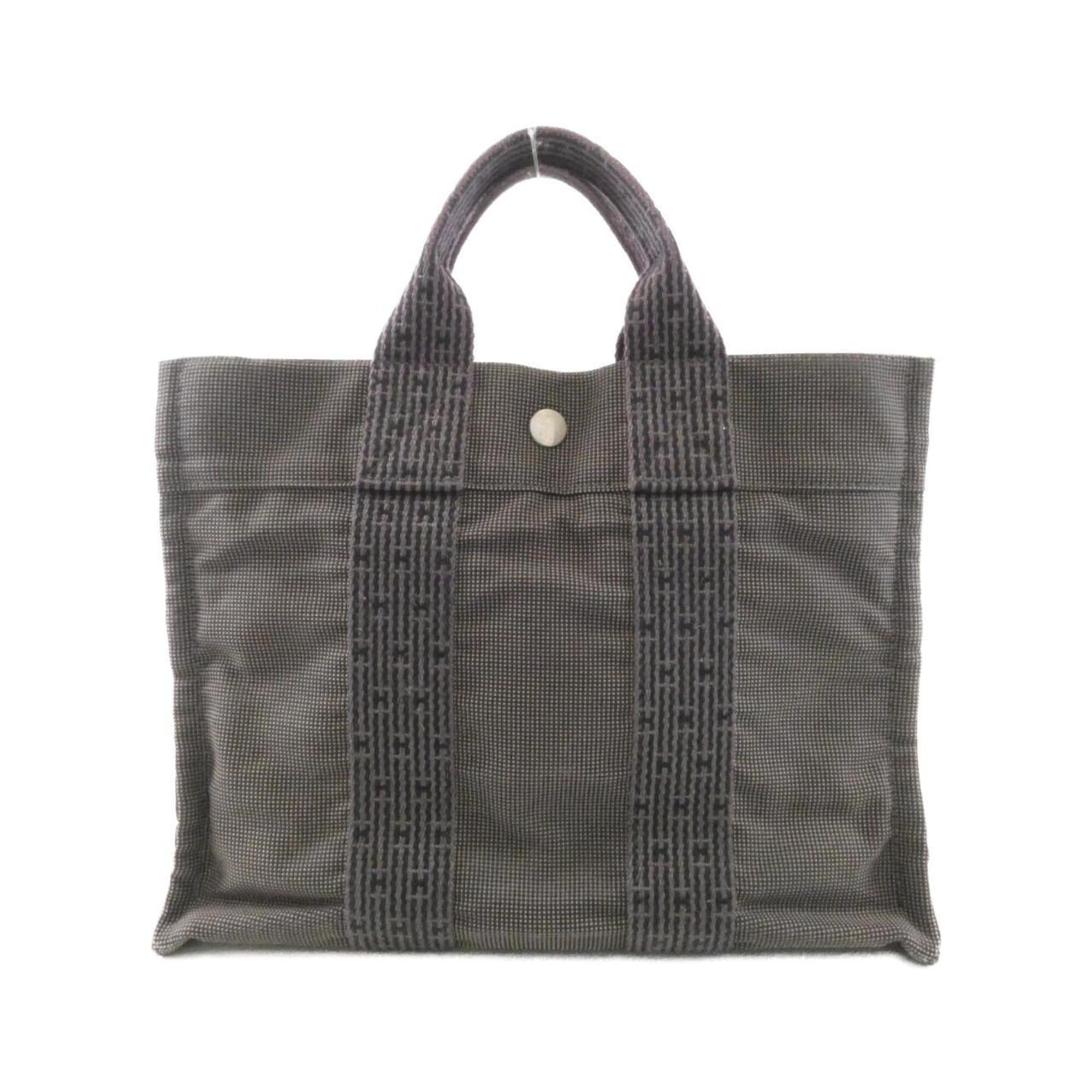 Hermes Her Line Black Canvas Handbag (Pre-Owned)