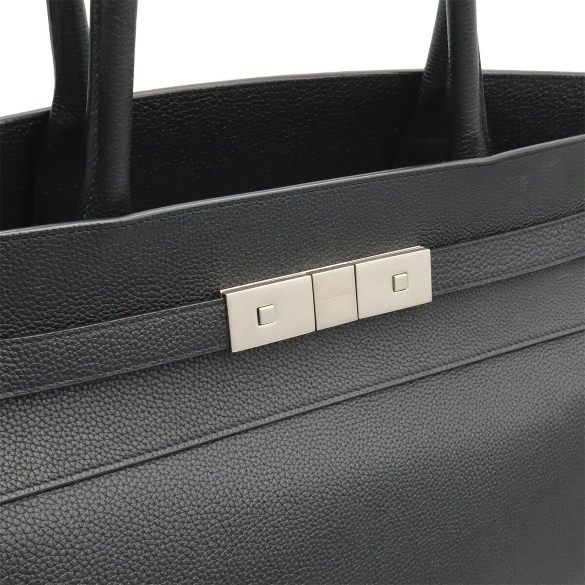 Yves Saint Laurent Black Leather Tote Bag (Pre-Owned)