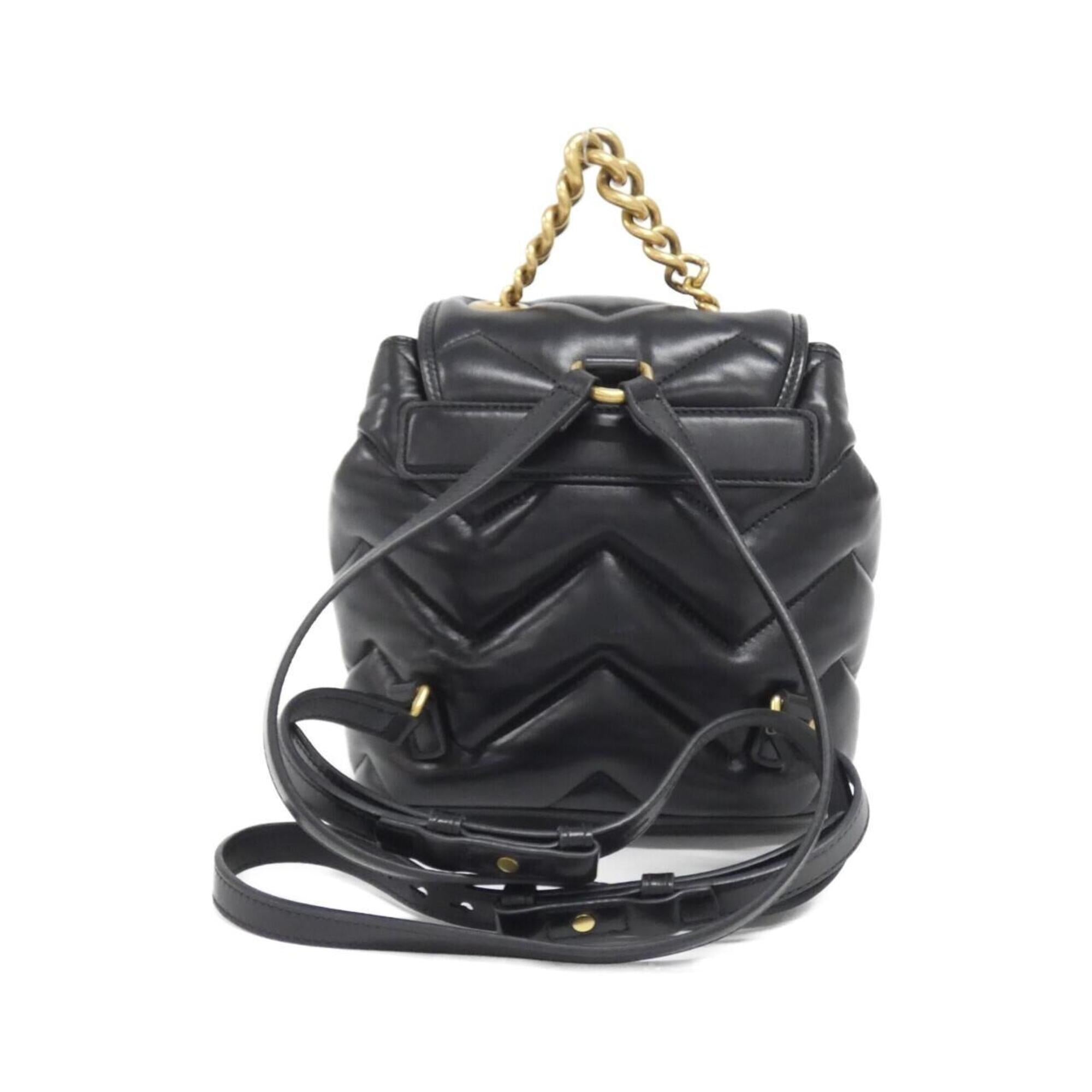 Gucci Black Quilting Leather Backpack (Pre-Owned)