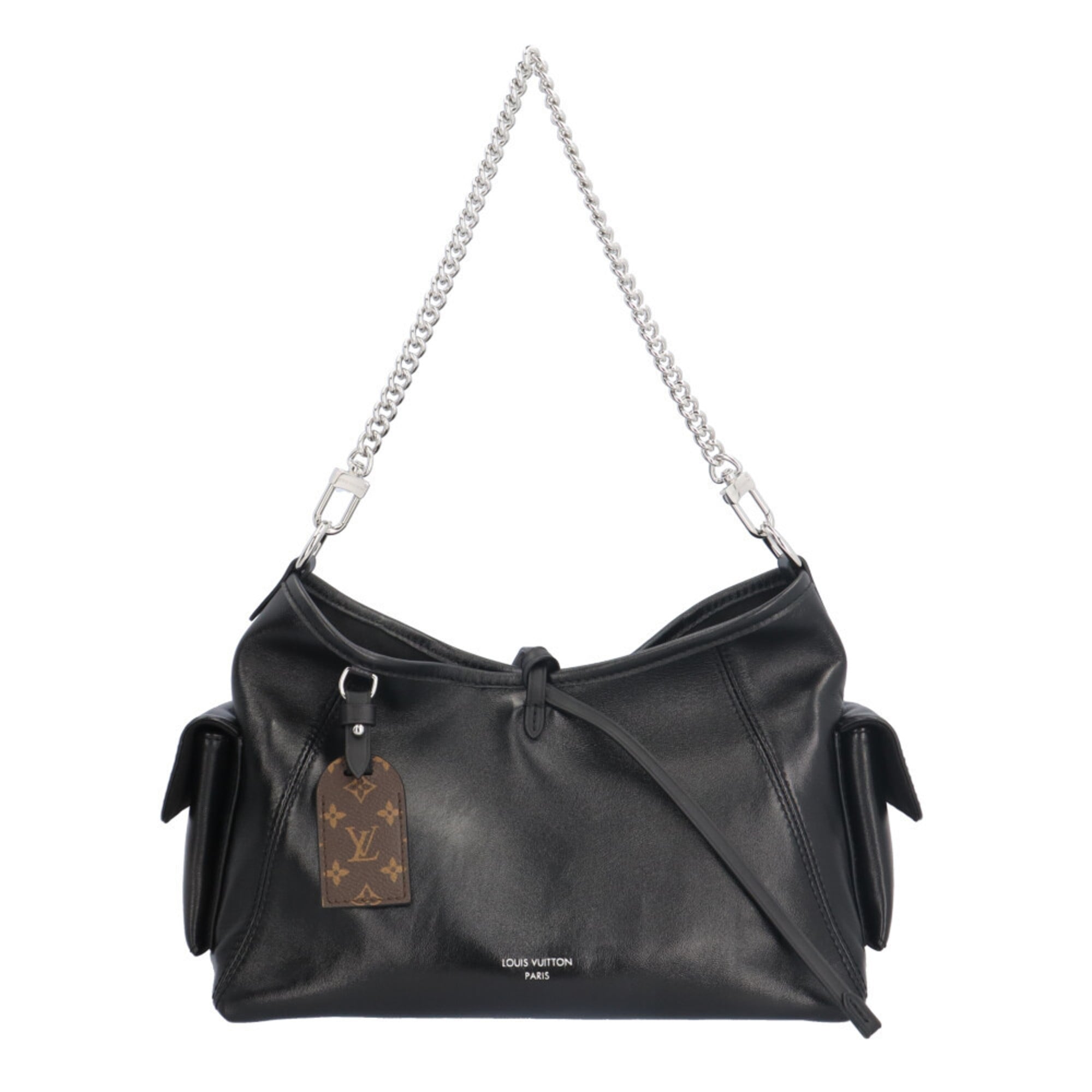 Louis Vuitton Black Leather Shoulder Bag (Pre-Owned)