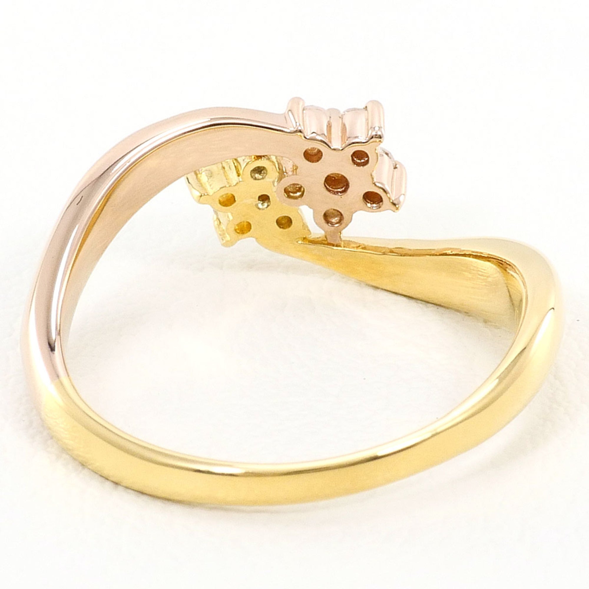 Unbranded Pink Gold Yellow Gold Yellow Gold (18K) Pink Gold (18K) Band Ring (Pre-Owned)