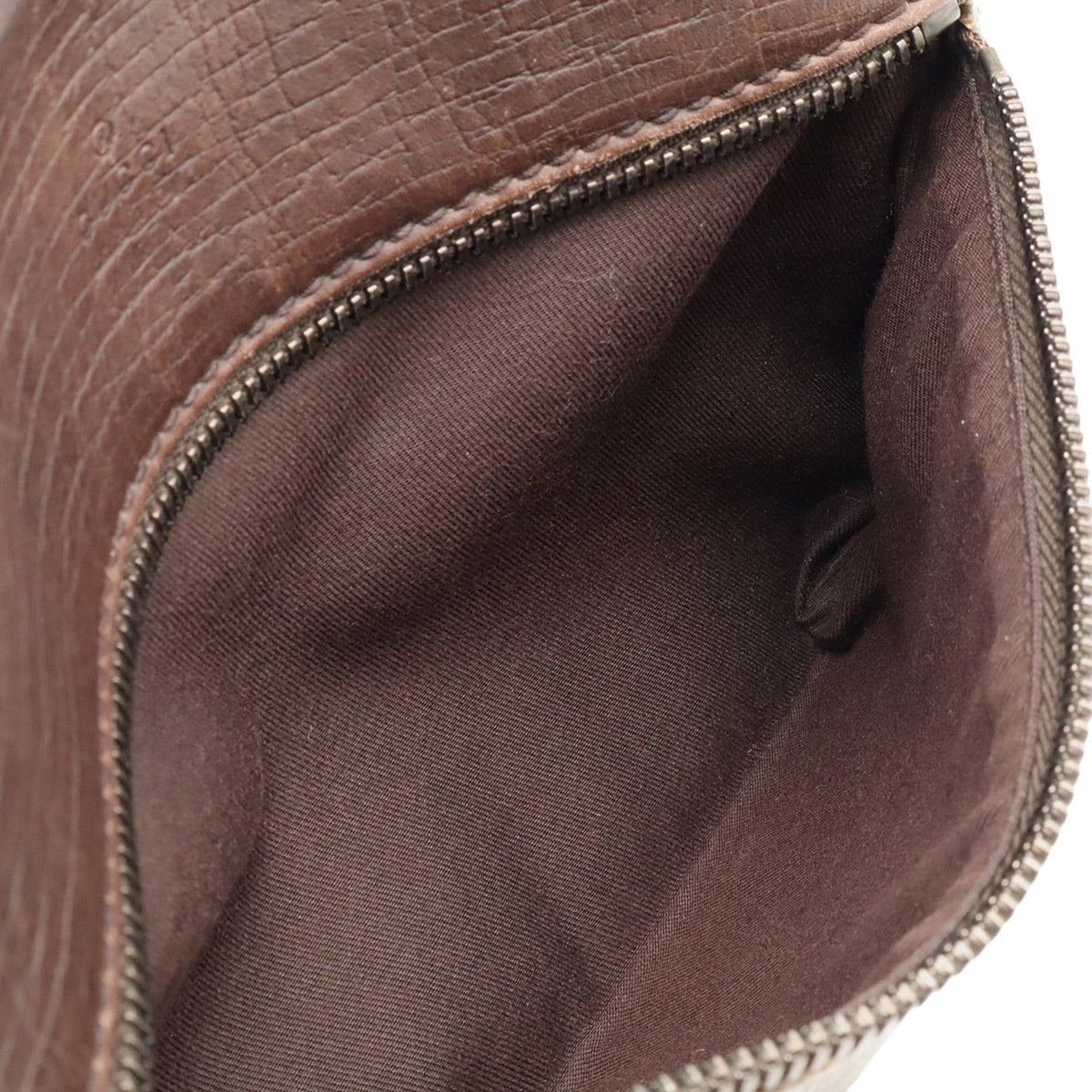 Gucci Gg Plus Beige Dark Brown Khaki Gg Supreme Canvas Pvc Coated Canvas Leather Pochette Shoulder Bag (Pre-Owned)