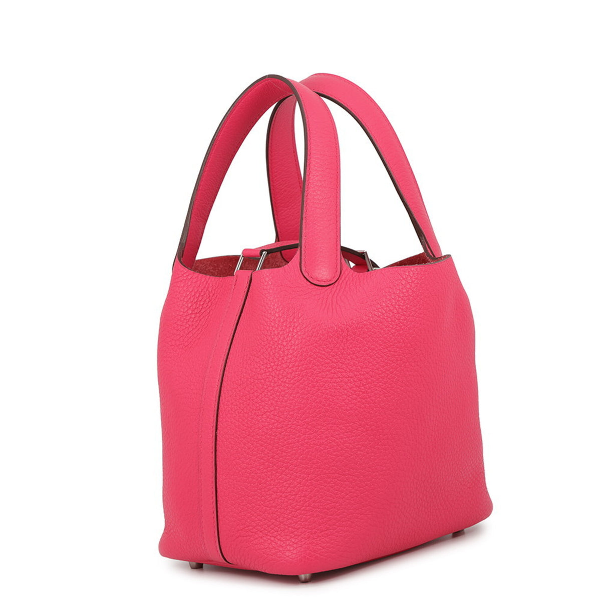Hermes Picotin Pink Taurillon Clemence Leather Handbag (Pre-Owned)