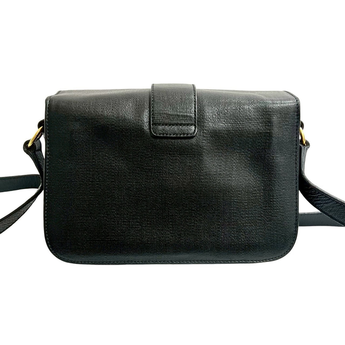 Yves Saint Laurent Black Leather Pochette Shoulder Bag (Pre-Owned)