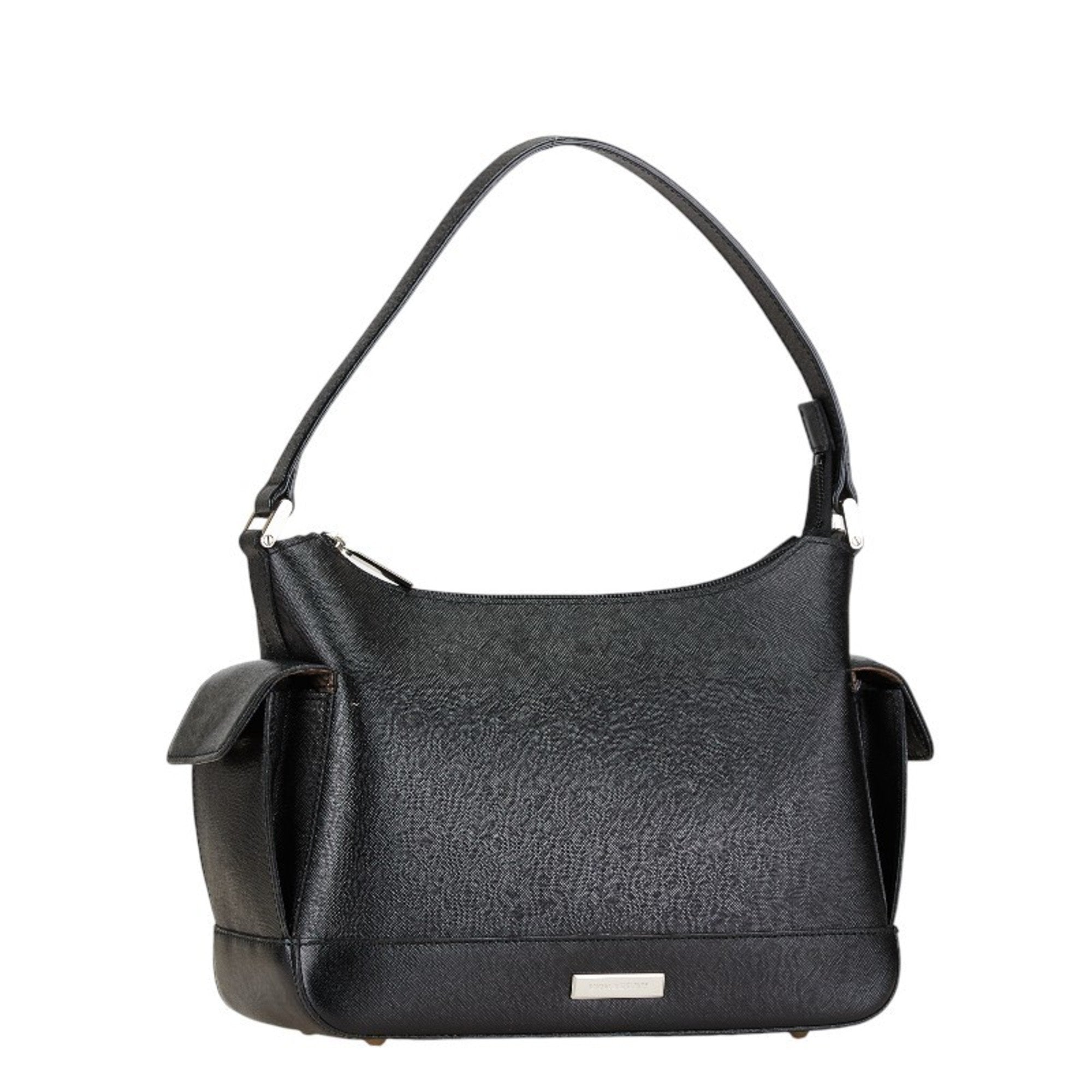 Burberry Black Leather Shoulder Bag (Pre-Owned)