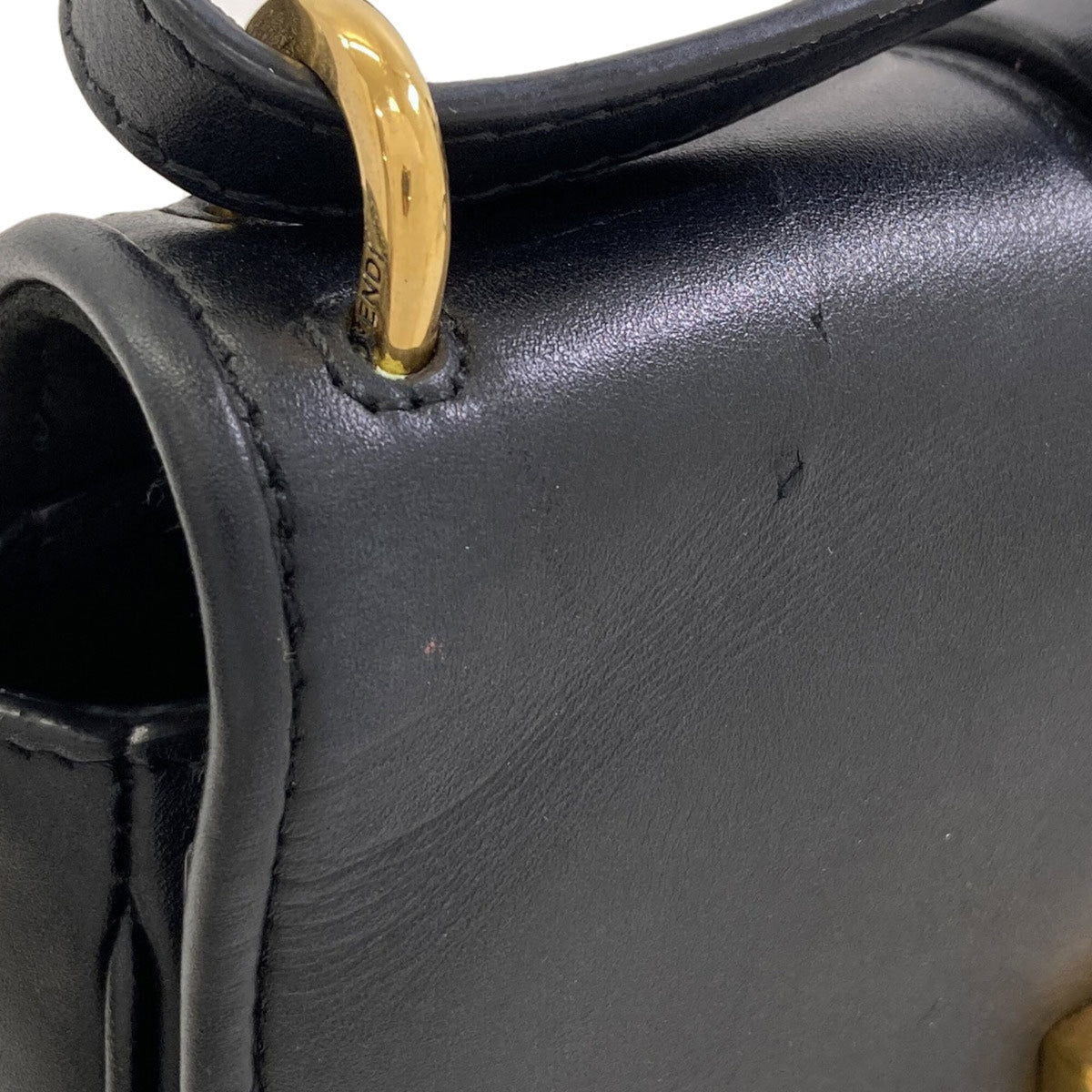 Fendi Black Leather Shoulder Bag (Pre-Owned)