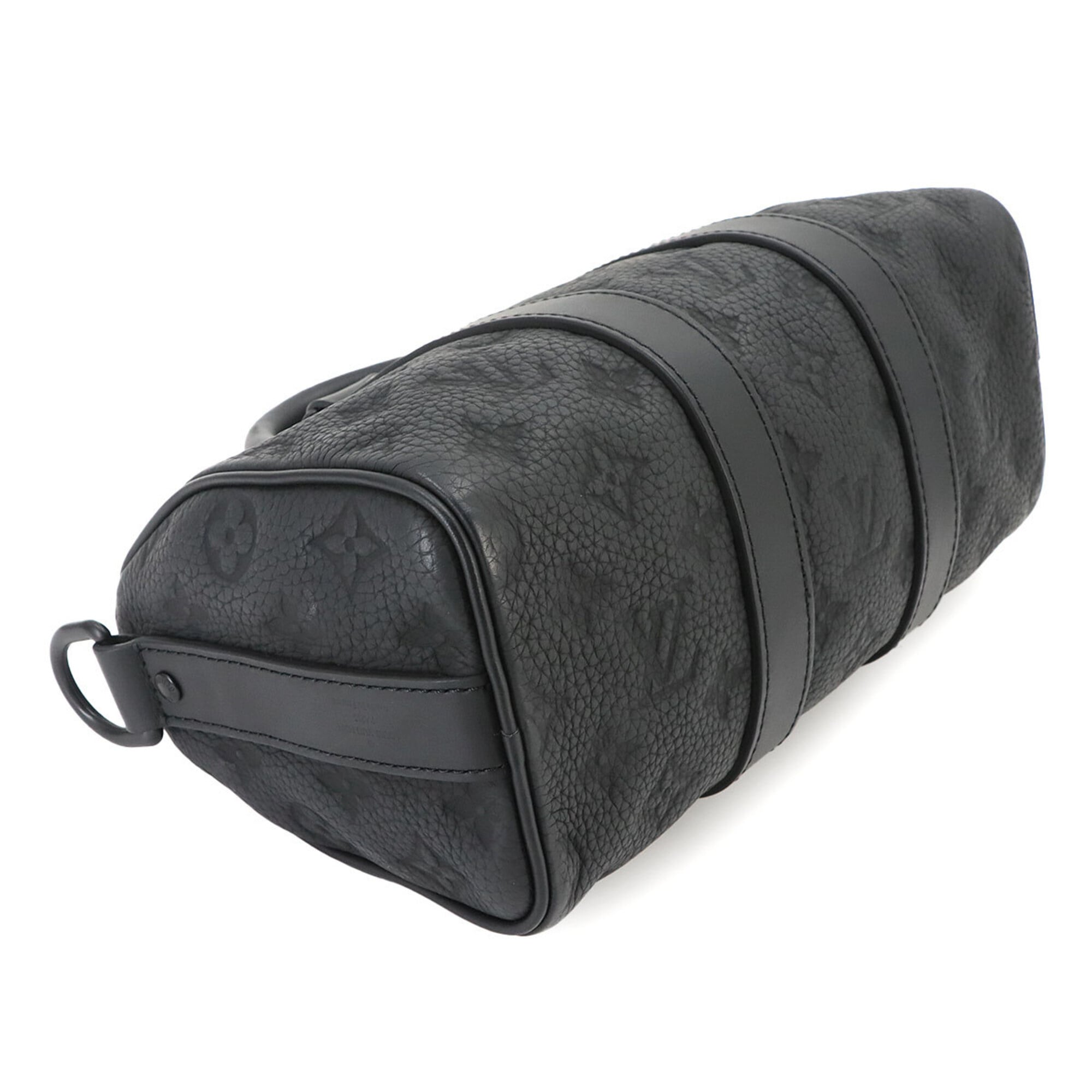 Louis Vuitton Black Leather Handbag Shoulder Bag (Pre-Owned)