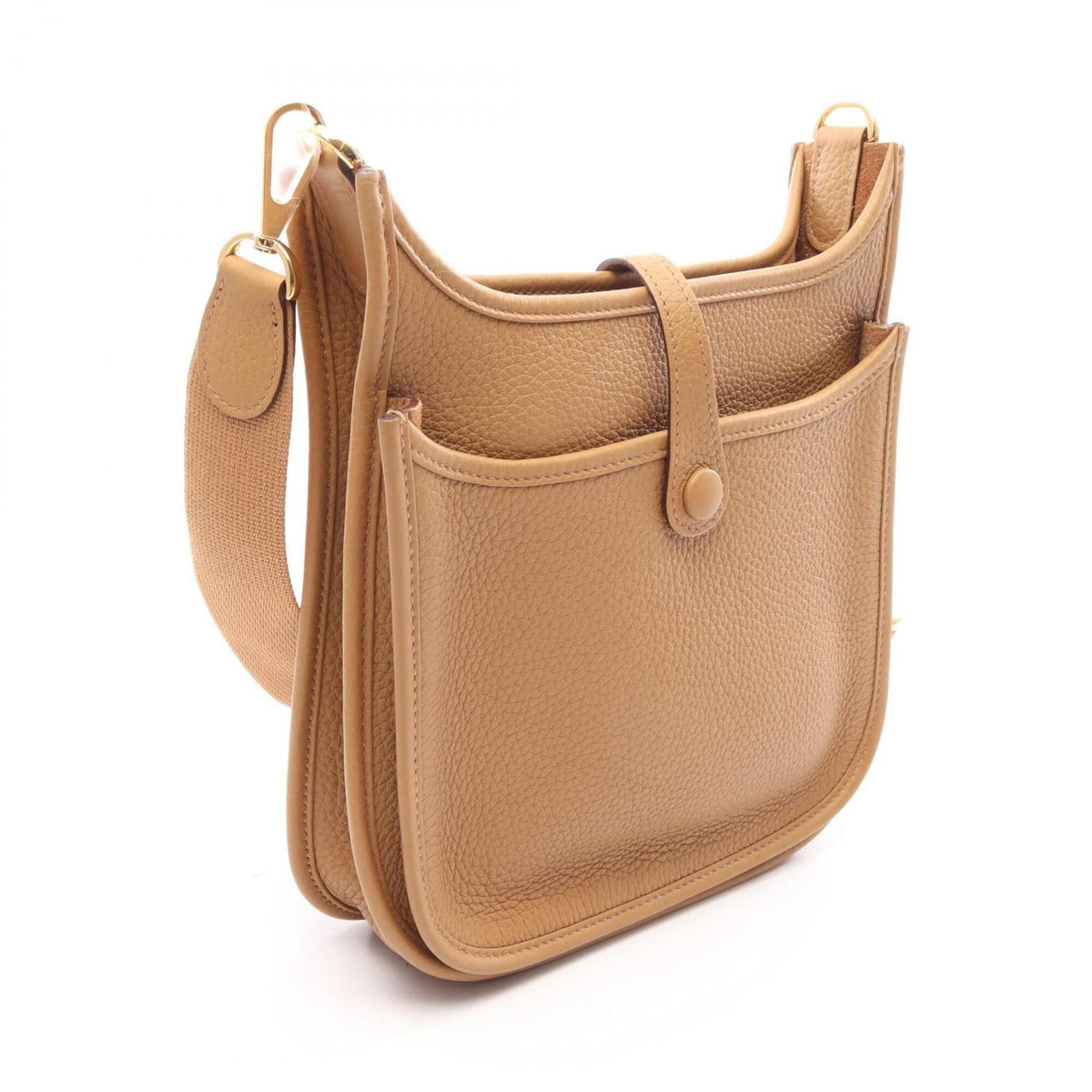 Hermes Brown Taurillon Clemence Leather Shoulder Bag (Pre-Owned)
