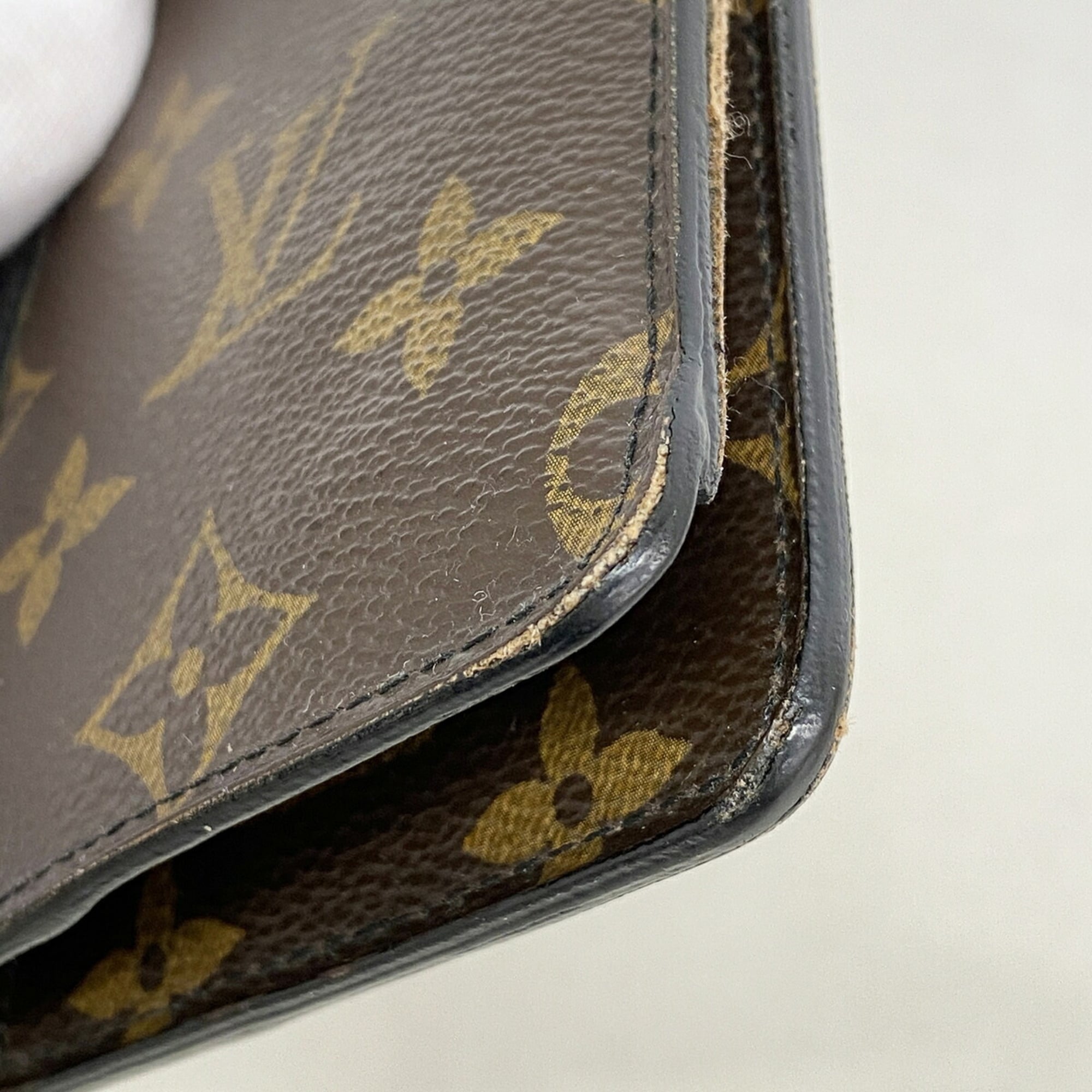 Louis Vuitton Black Brown Long Wallet (Bi-Fold) (Pre-Owned)