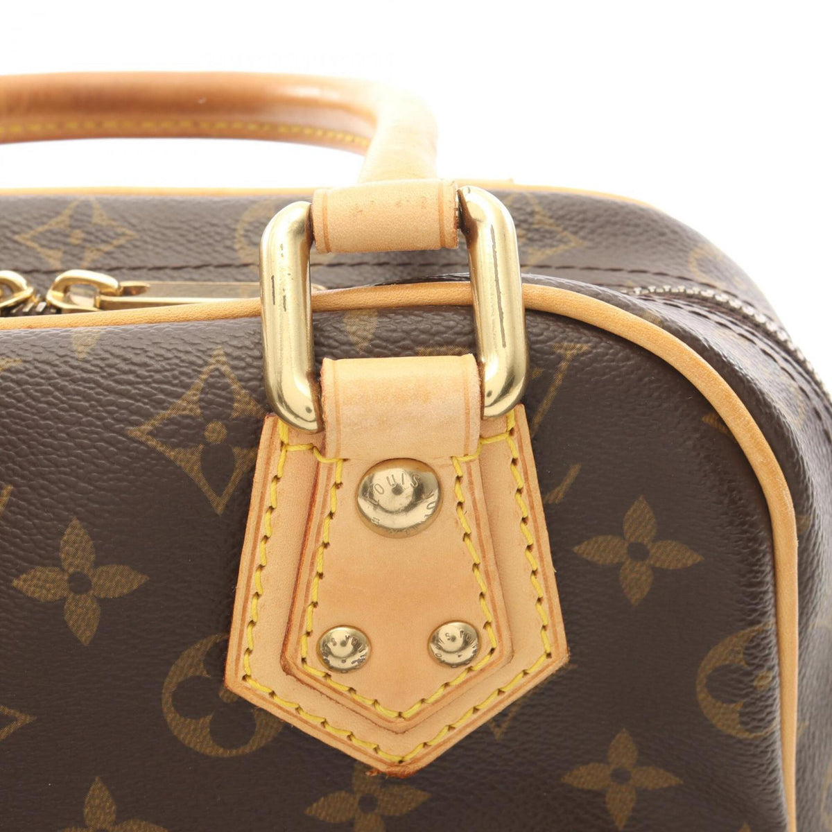 Louis Vuitton Brown Pvc Leather Handbag (Pre-Owned)