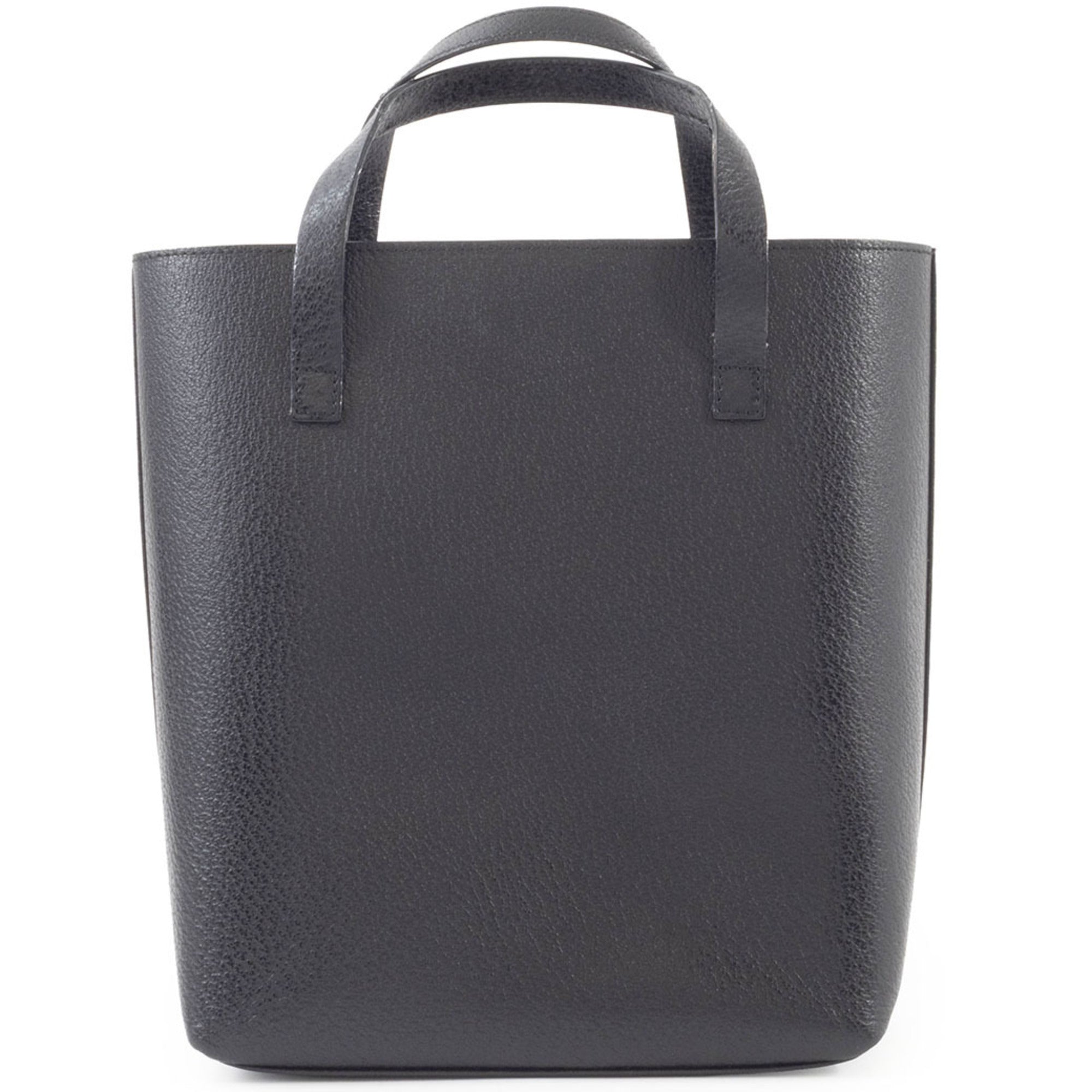 Gucci Black Leather Handbag Tote Bag (Pre-Owned)