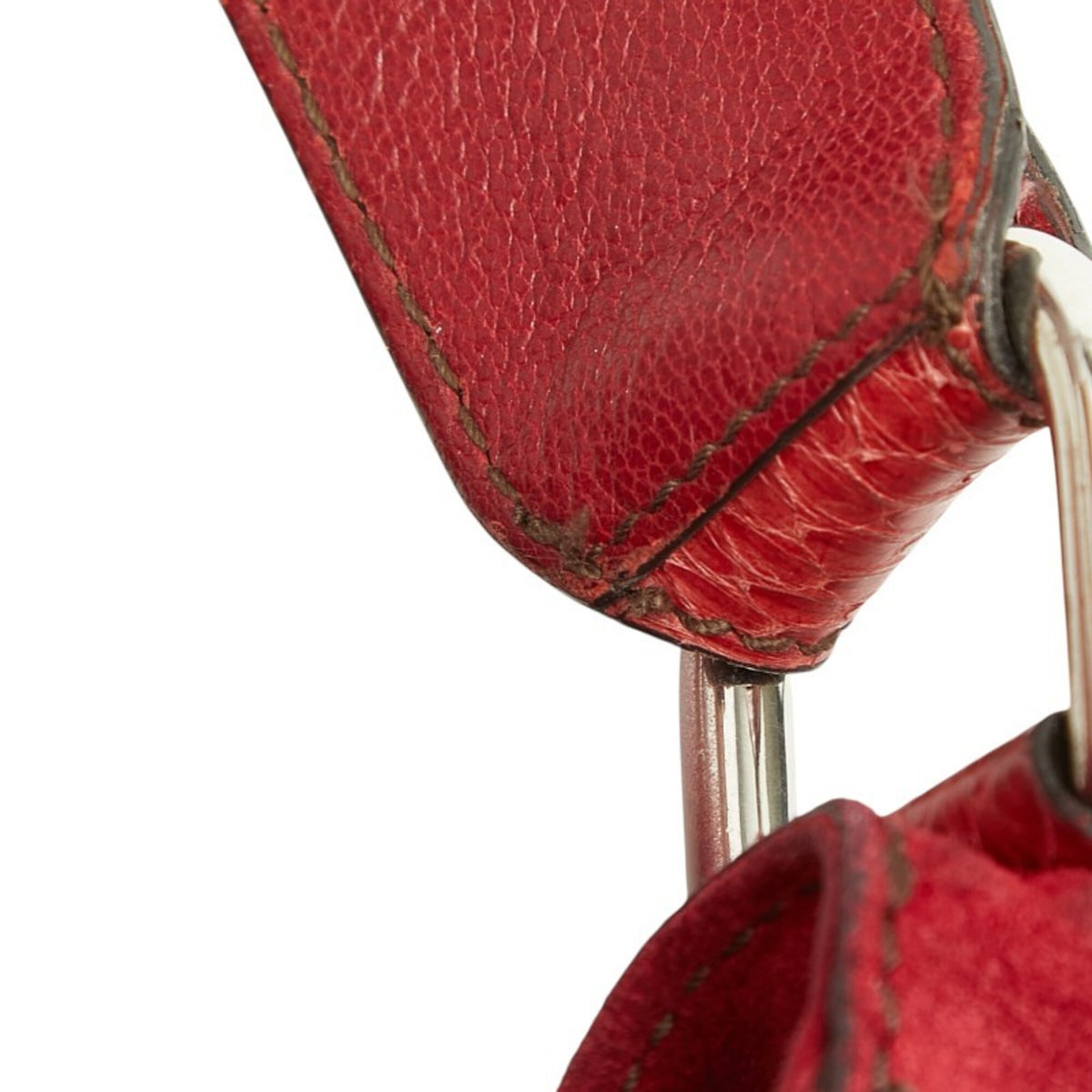 Cartier Marcello Red Color Leather Shoulder Bag (Pre-Owned)