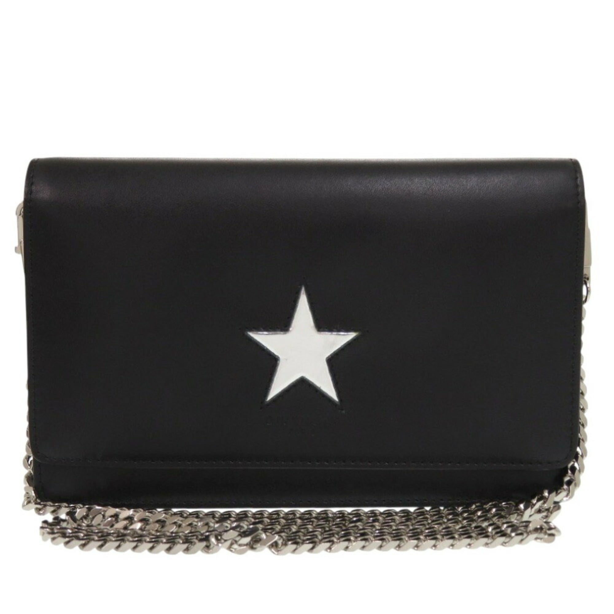 Givenchy Black Leather Chain/Shoulder Wallet (Pre-Owned)
