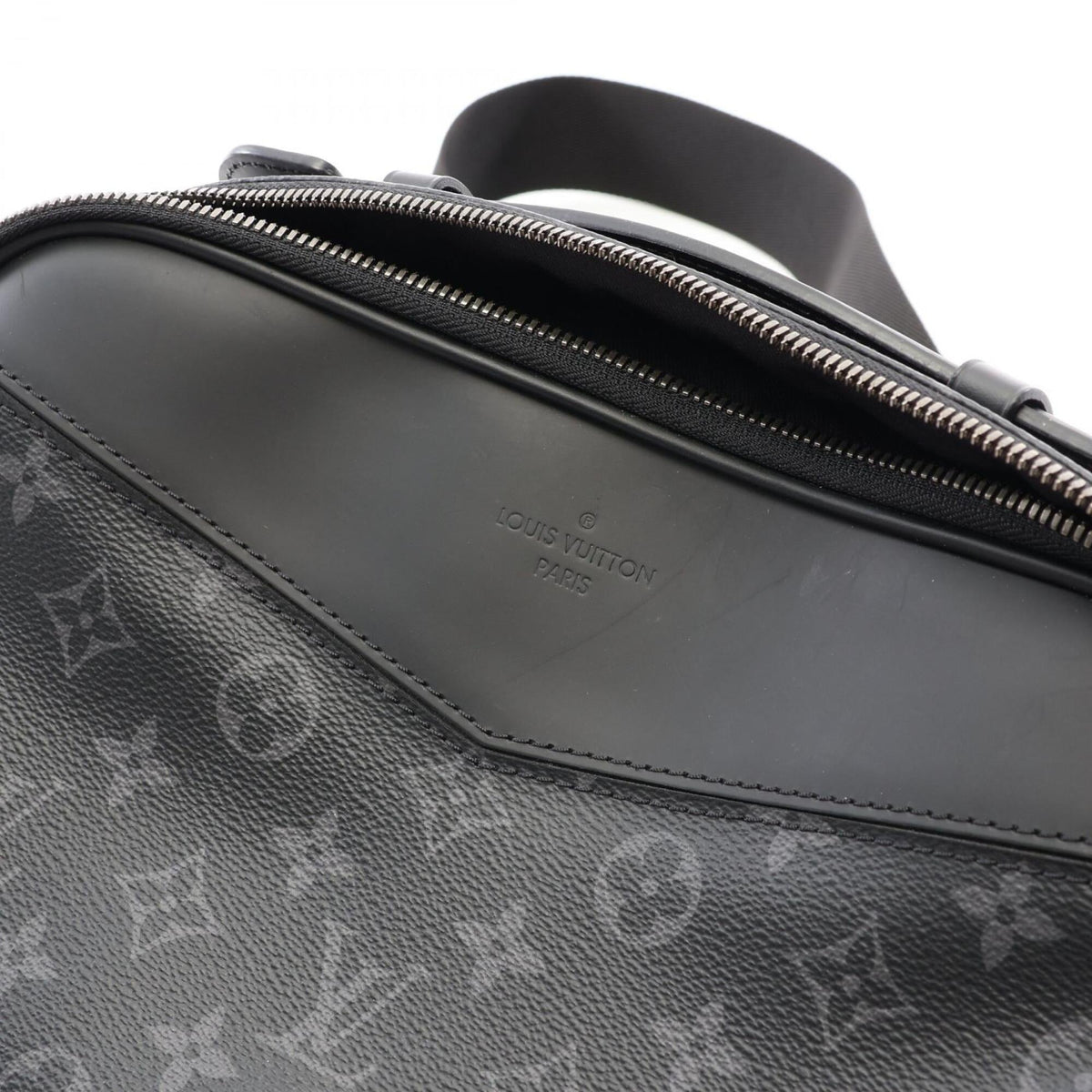 Louis Vuitton Black Coated Canvas Leather Fanny Pack Handbag (Pre-Owned)