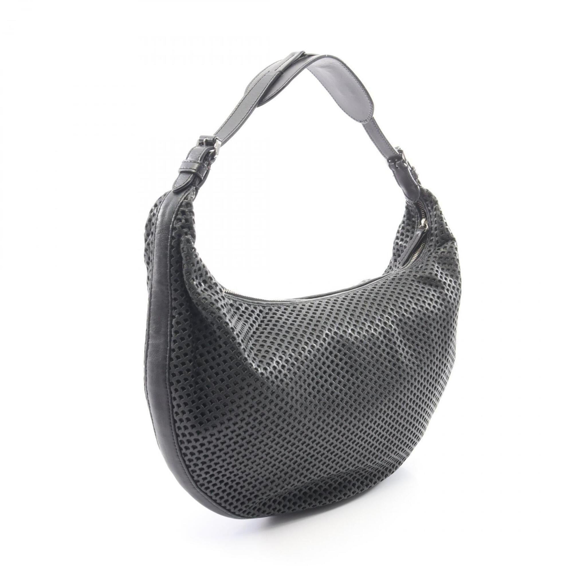 Christian Dior Black Leather Handbag Shoulder Bag (Pre-Owned)