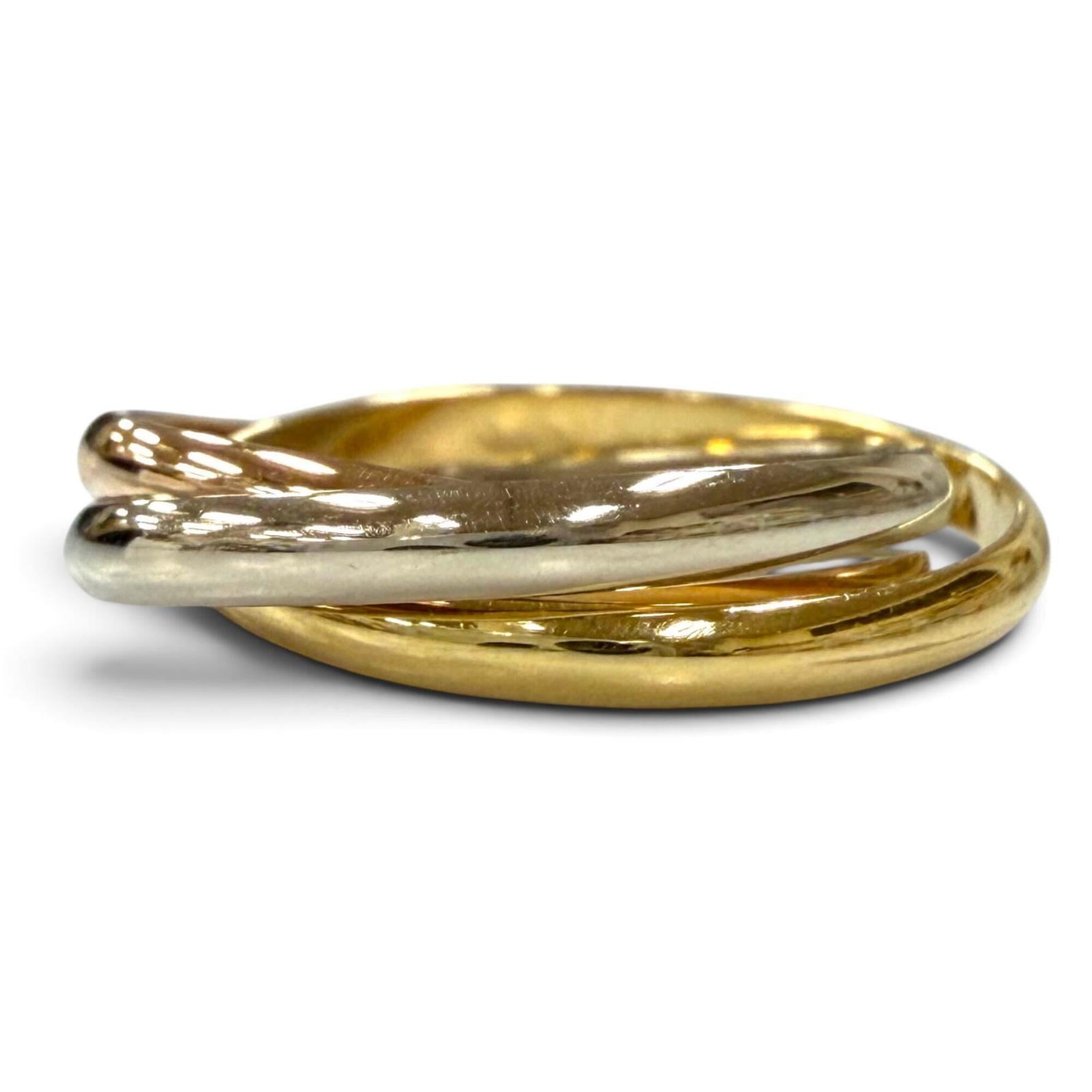 Cartier Silver Pink Gold Yellow Gold Yellow Gold (18K) Pink Gold (18K) Band Ring (Pre-Owned)