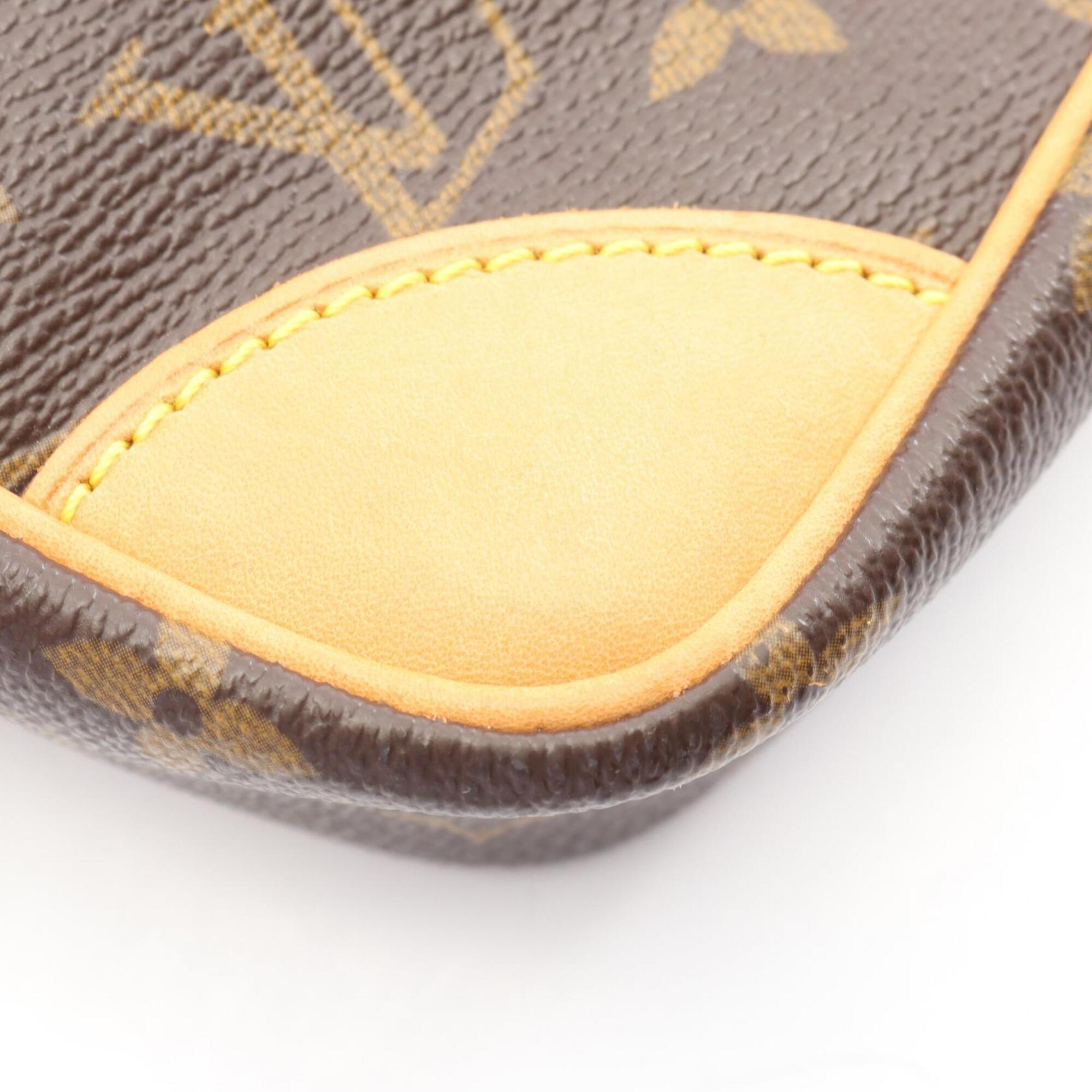 Louis Vuitton Brown Monogram Coated Canvas Leather Handbag Shoulder Bag (Pre-Owned)