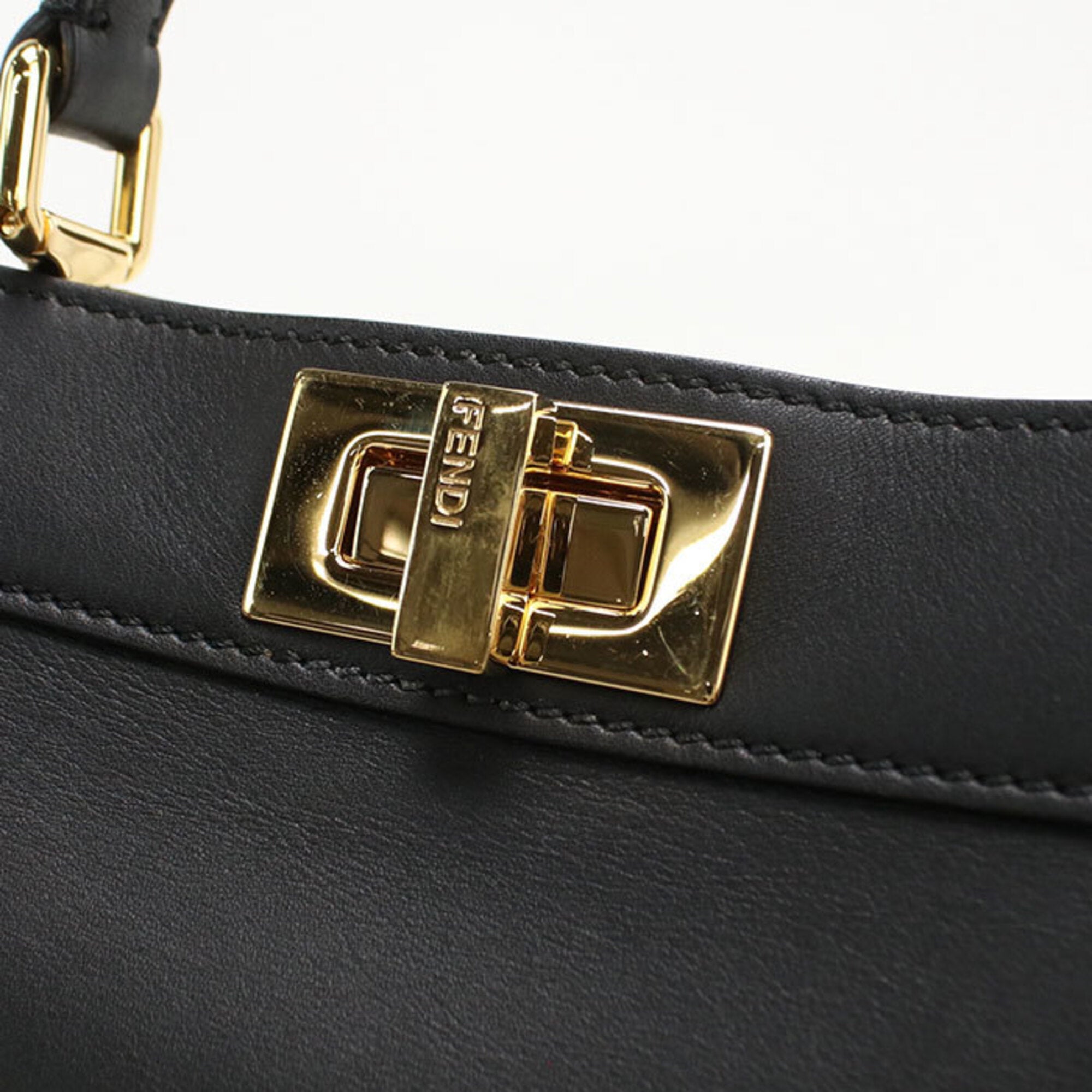 Fendi Black Leather Handbag (Pre-Owned)