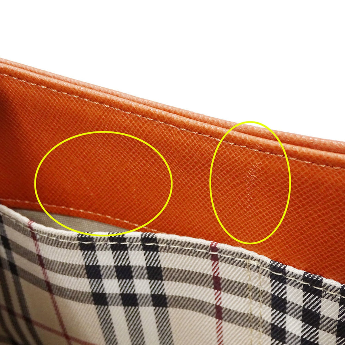 Burberry Orange Leather Handbag Shoulder Bag (Pre-Owned)