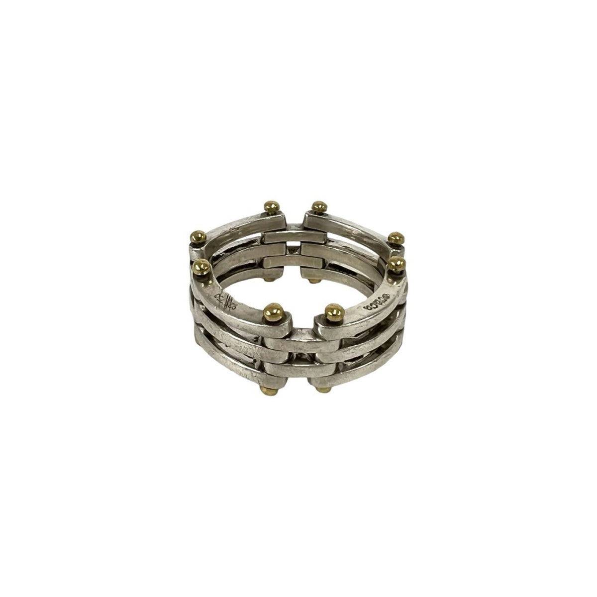 Tiffany Gold Silver Gold (18K) Silver 925 Band Ring (Pre-Owned)