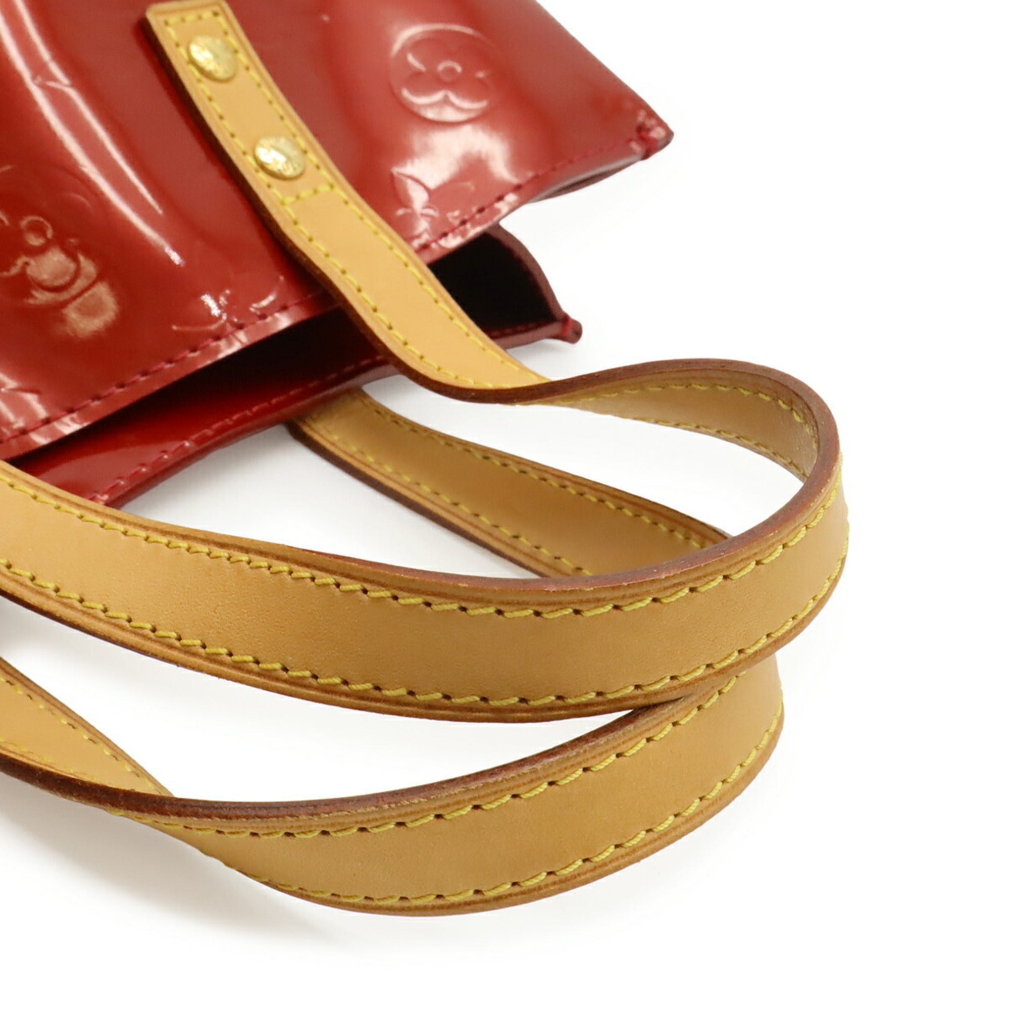 Louis Vuitton Pomme D'amour Red Color Monogram Vernis Handbag (Pre-Owned)