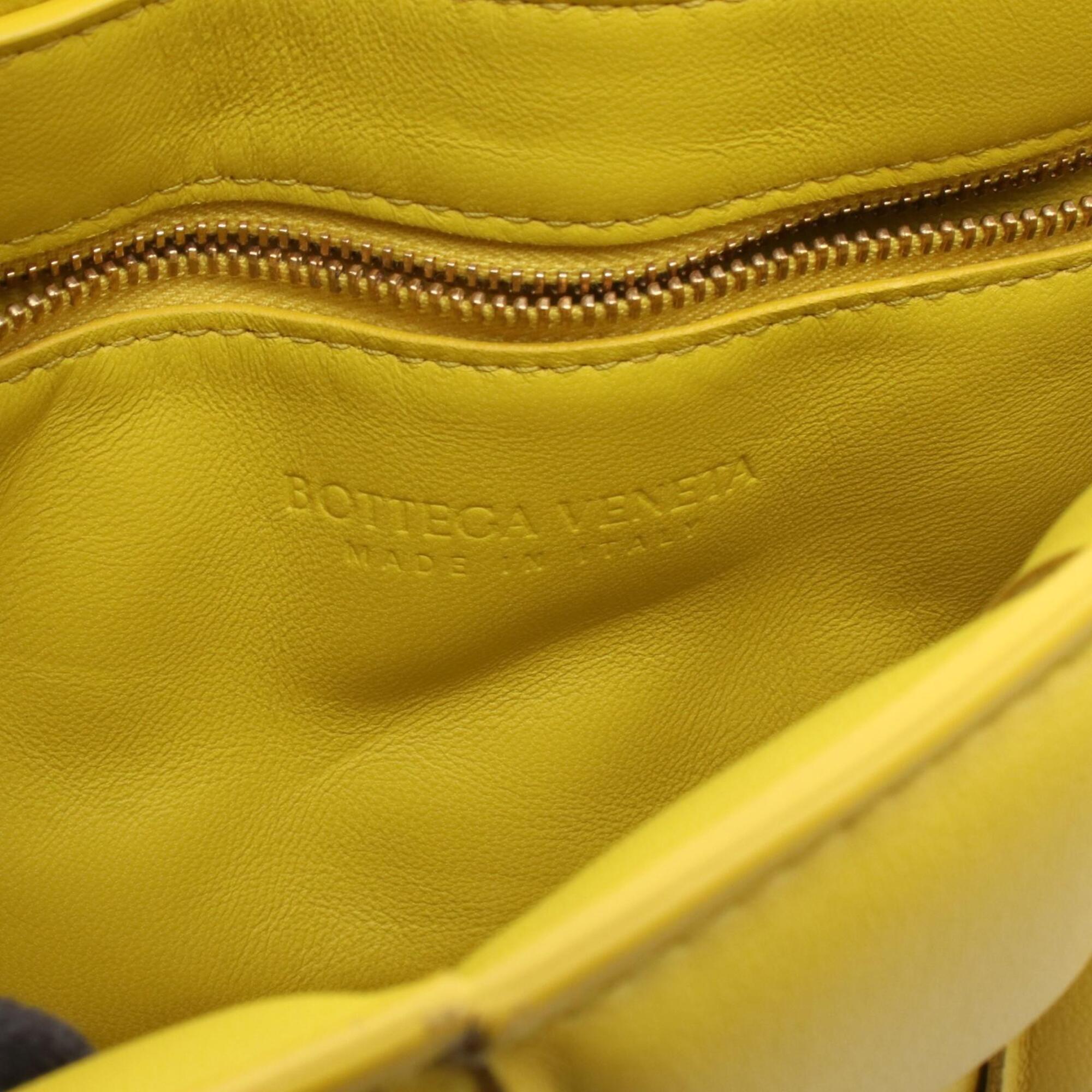 Bottega Veneta Yellow Leather Shoulder Bag (Pre-Owned)