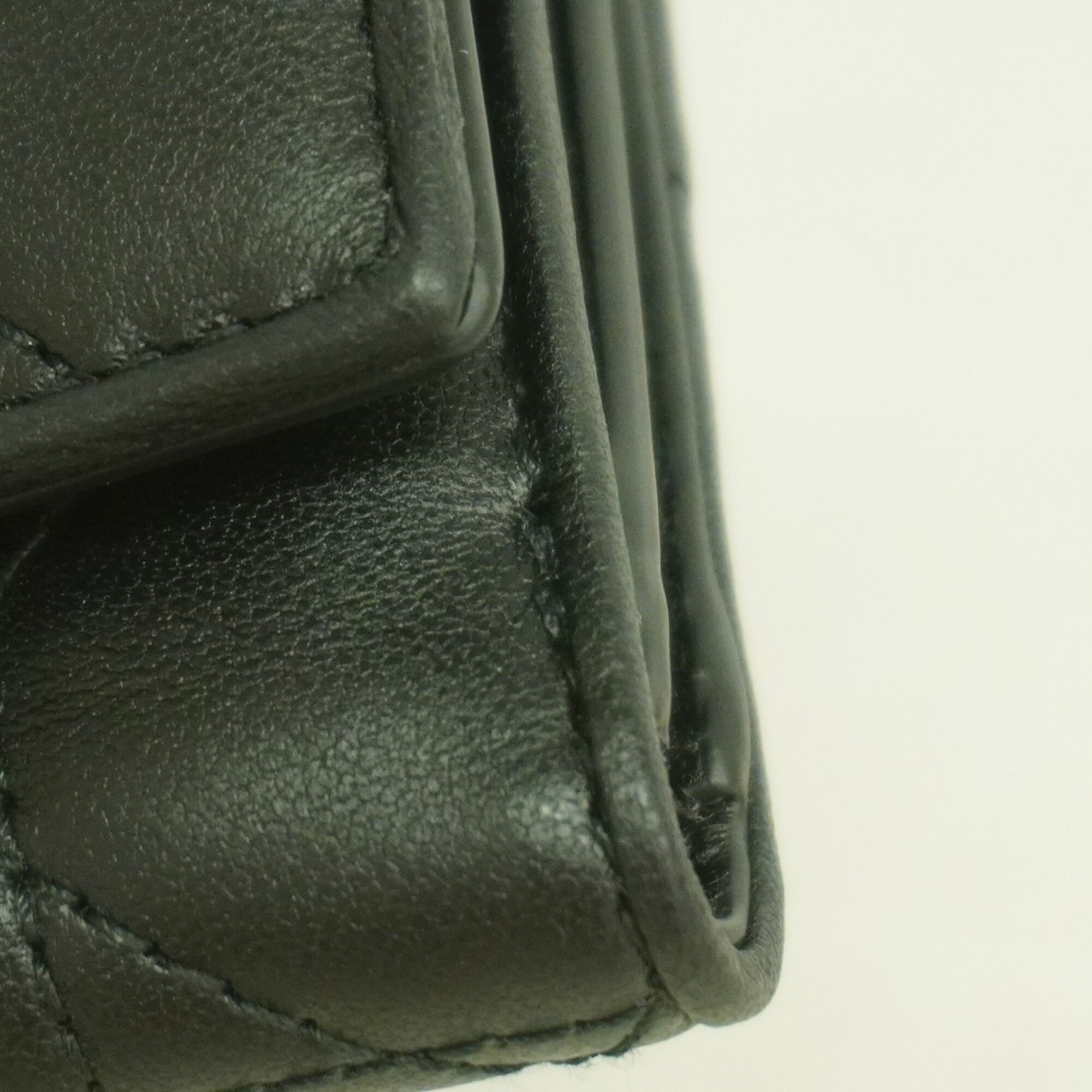 Christian Dior Black Leather Wallet (Tri-Fold) (Pre-Owned)