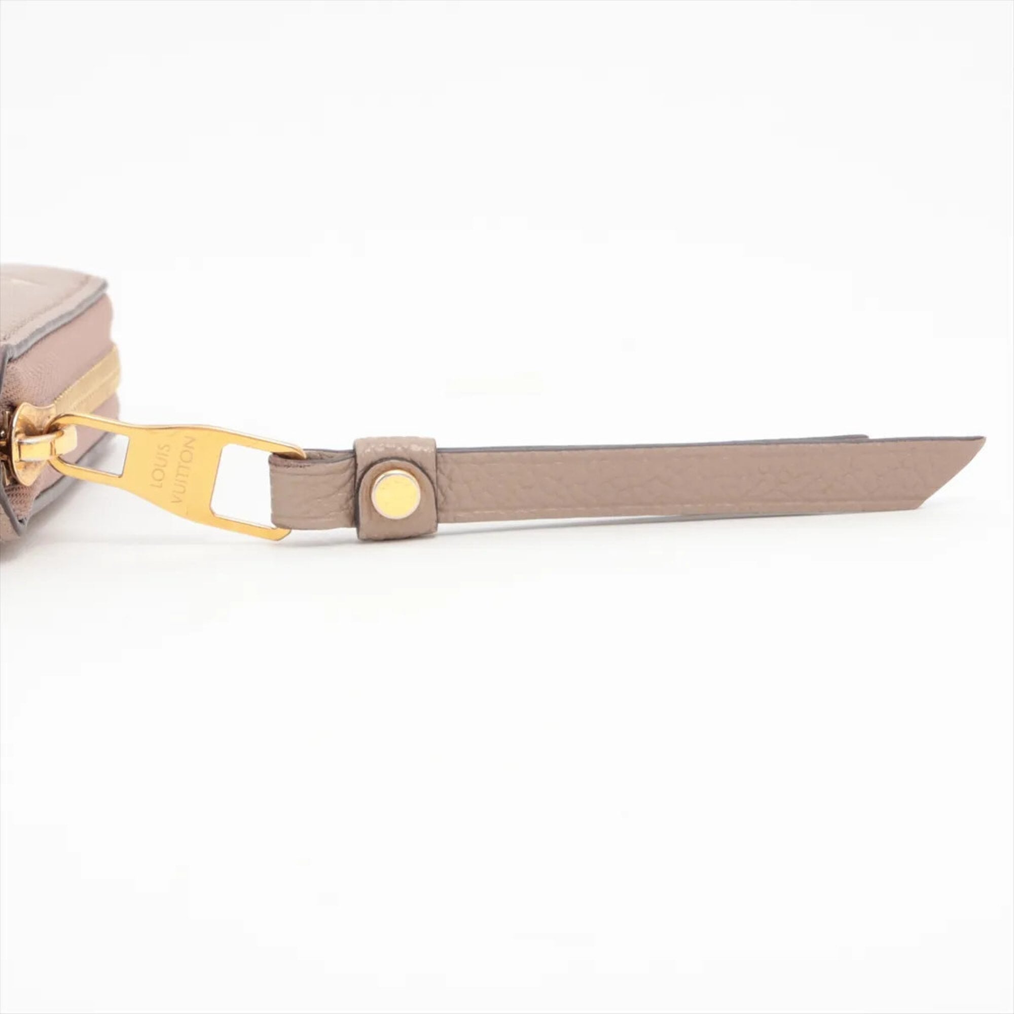 Louis Vuitton Beige Leather Long Wallet (Bi-Fold) (Pre-Owned)