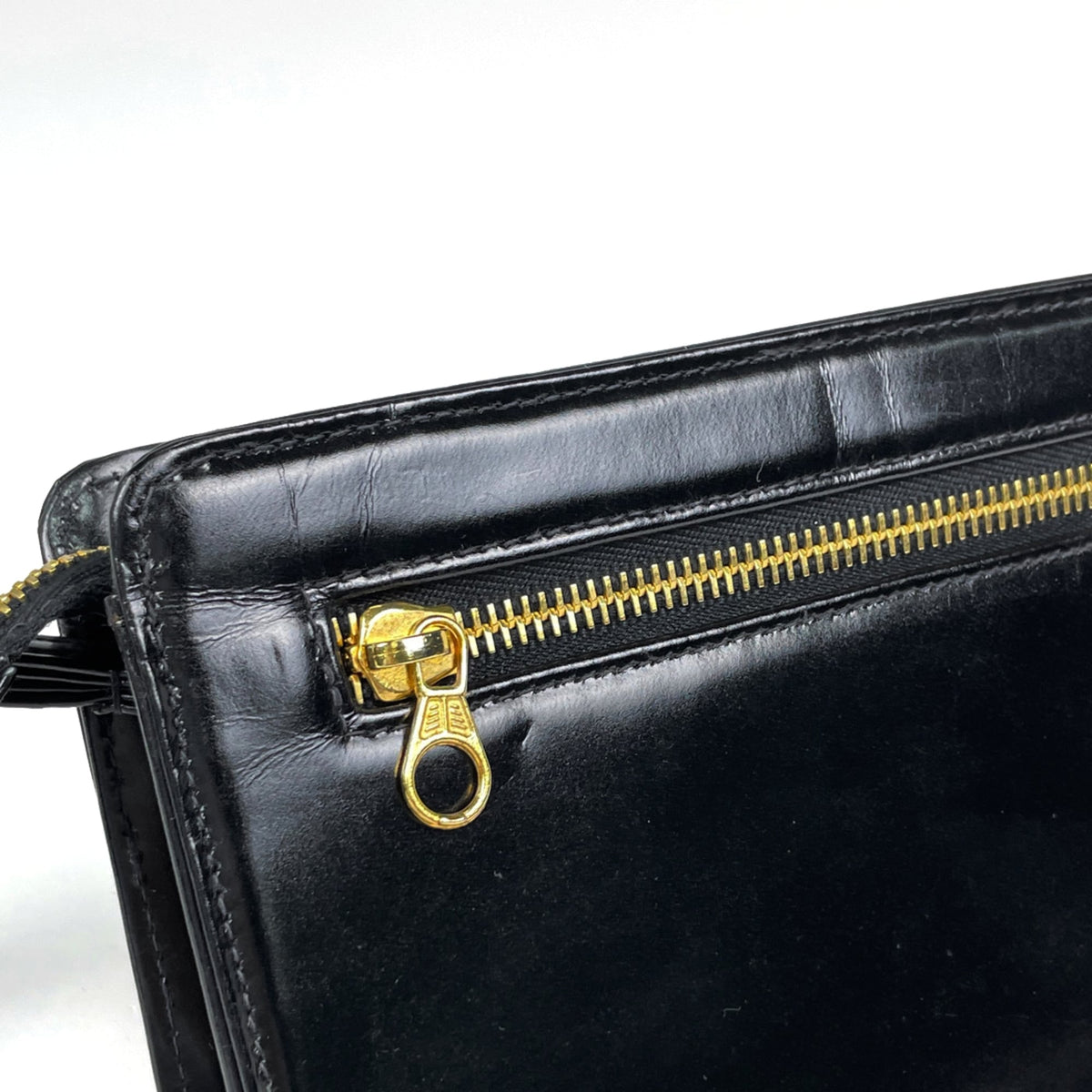 Chanel Black Patent Leather Pouch (Pre-Owned)