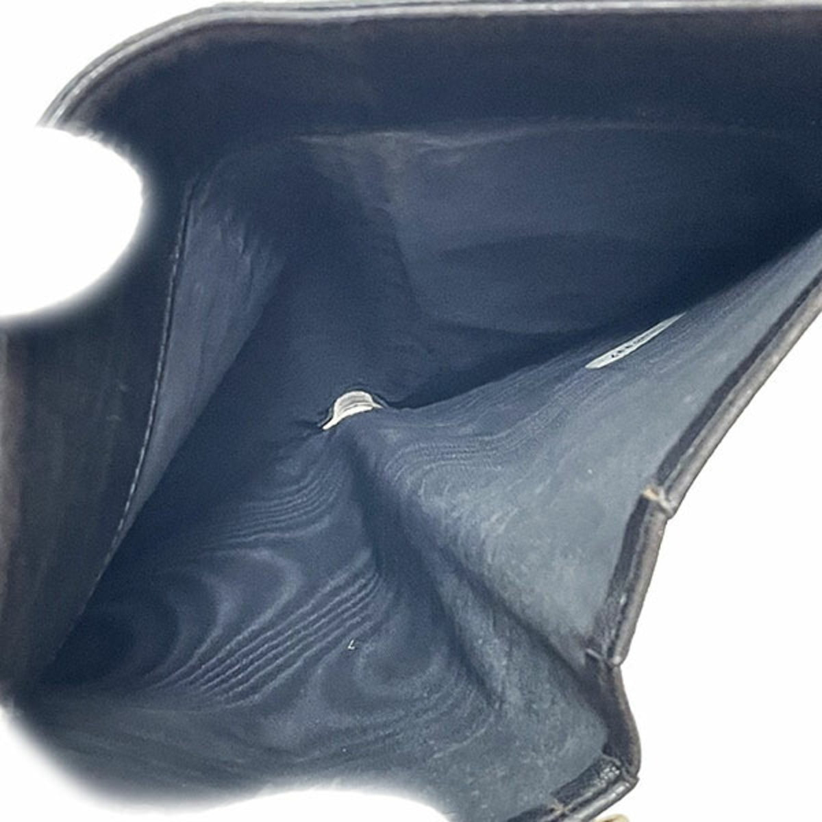 Chanel Black Grained Calfskin Wallet (Tri-Fold) (Pre-Owned)