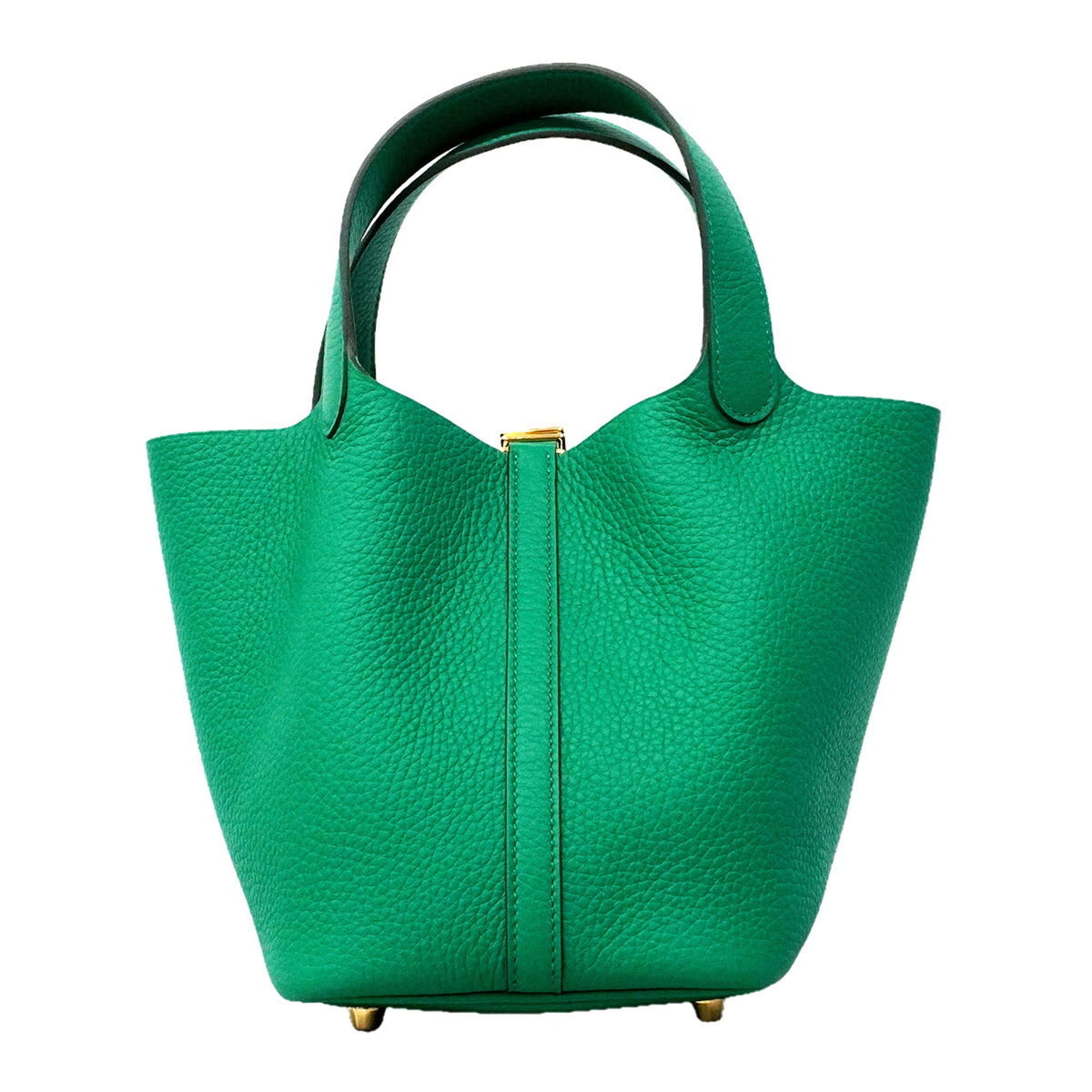 Hermes Green Taurillon Clemence Leather Handbag (Pre-Owned)