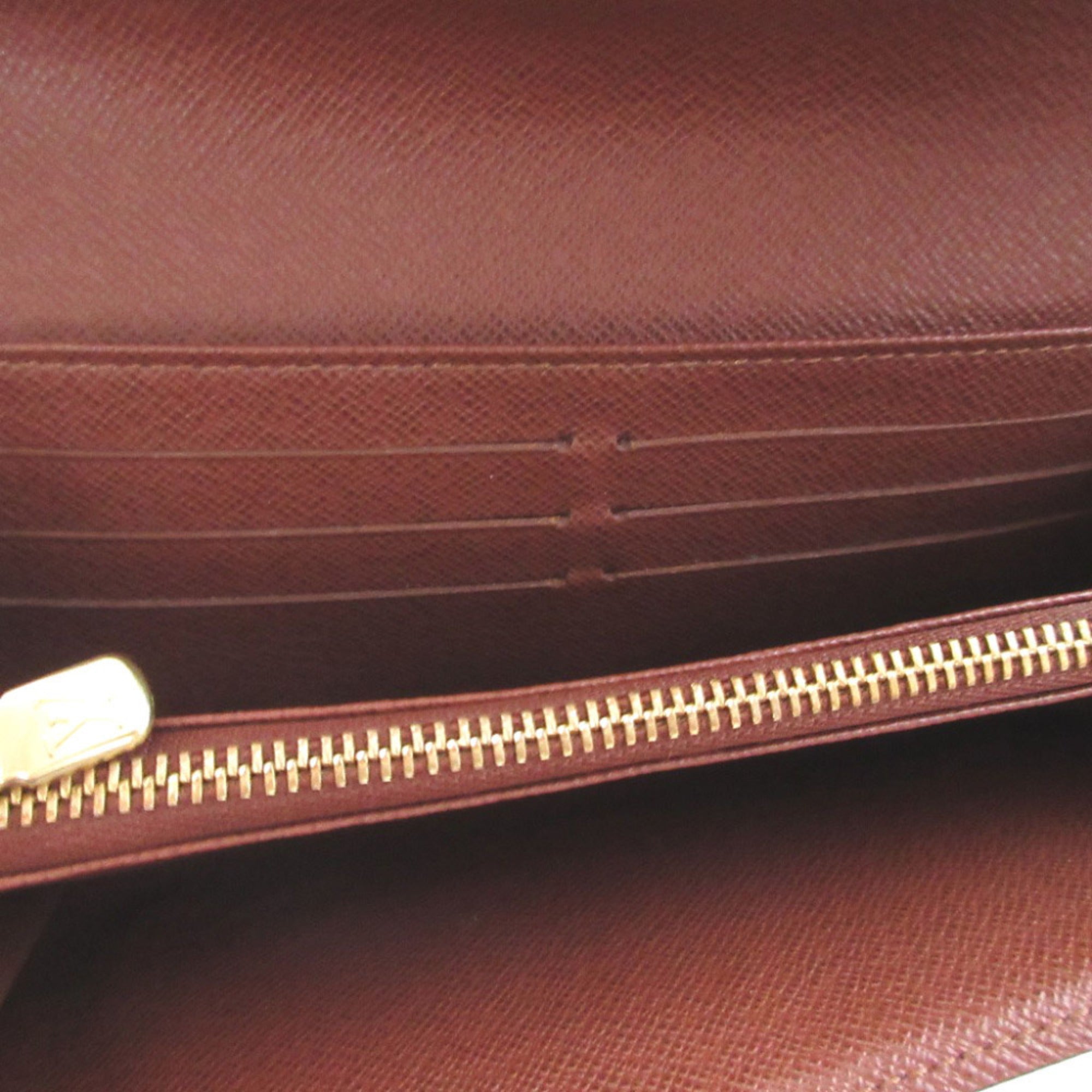 Louis Vuitton Brown Monogram Canvas Long Wallet (Bi-Fold) (Pre-Owned)
