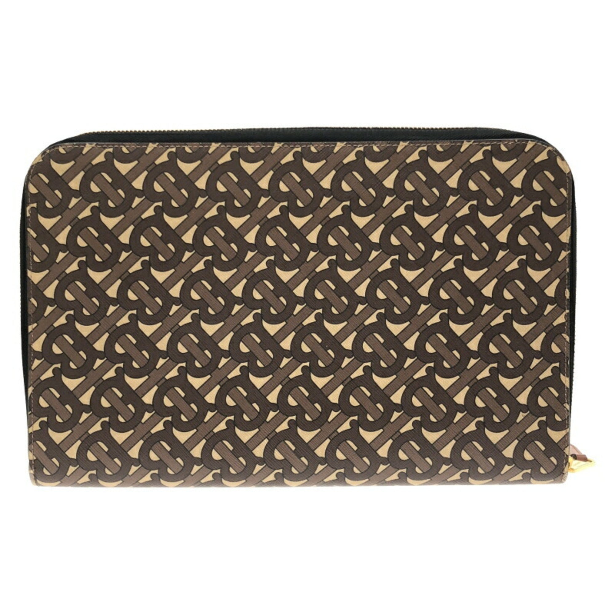 Burberry Brown Pvc Clutch Bag (Pre-Owned)