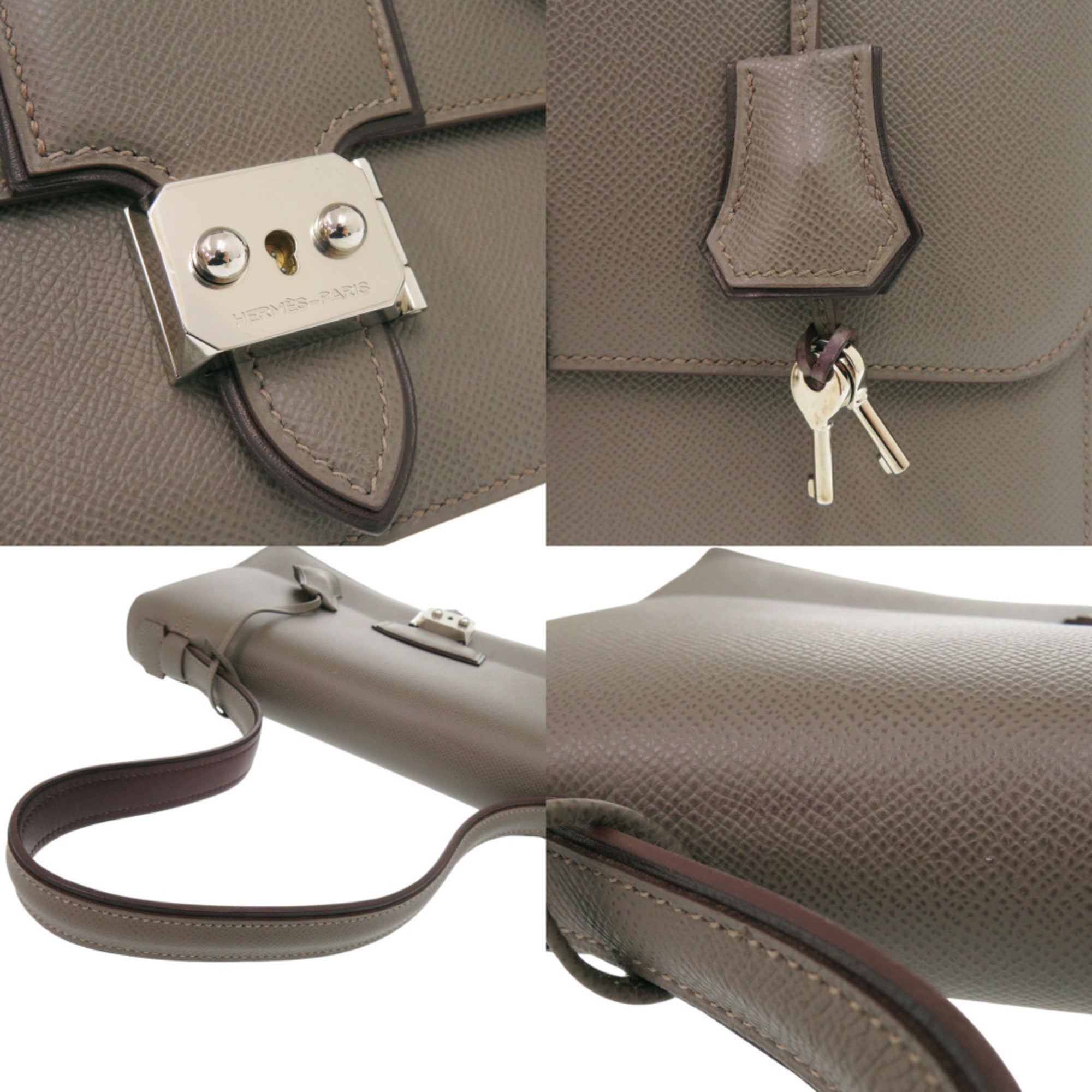 Hermes Etain Epsom Leather Shoulder Bag (Pre-Owned)