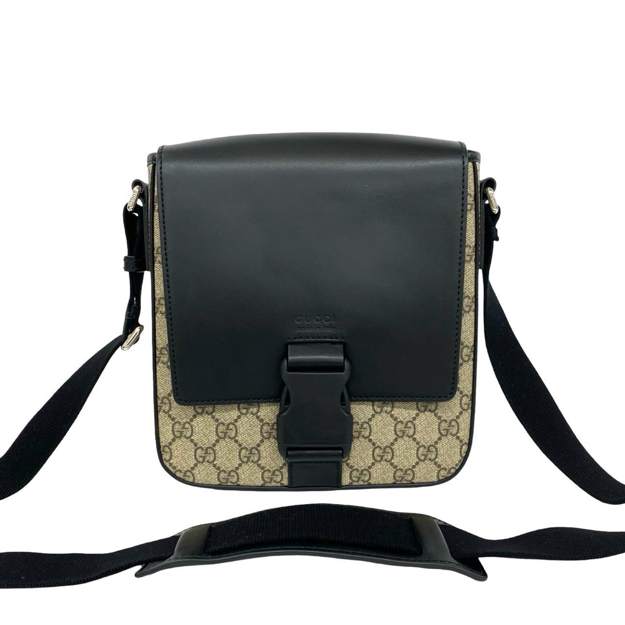 Gucci Black Elastane Leather Crossbody Bag Pochette Shoulder Bag (Pre-Owned)