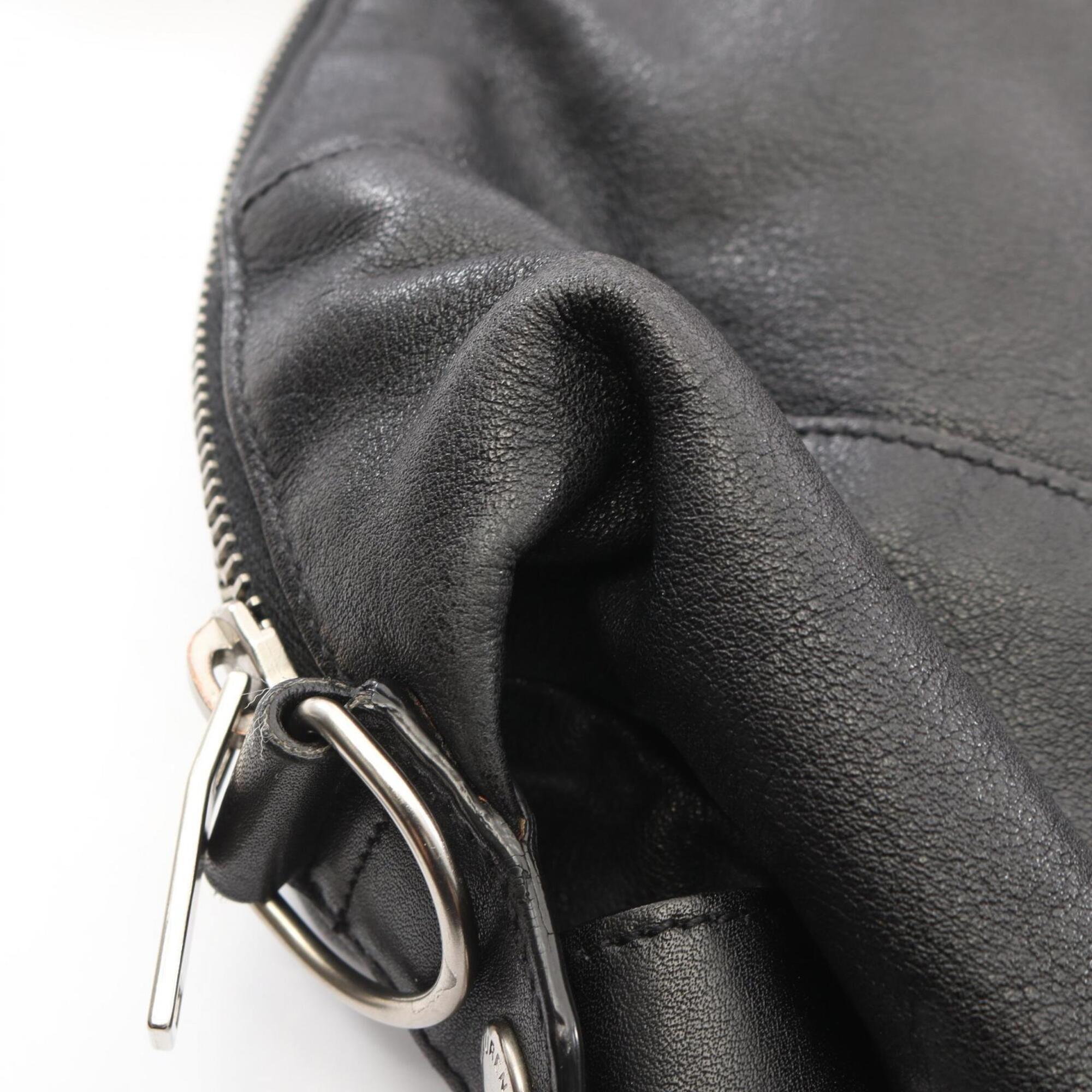 Yves Saint Laurent Black Leather Handbag Tote Bag (Pre-Owned)