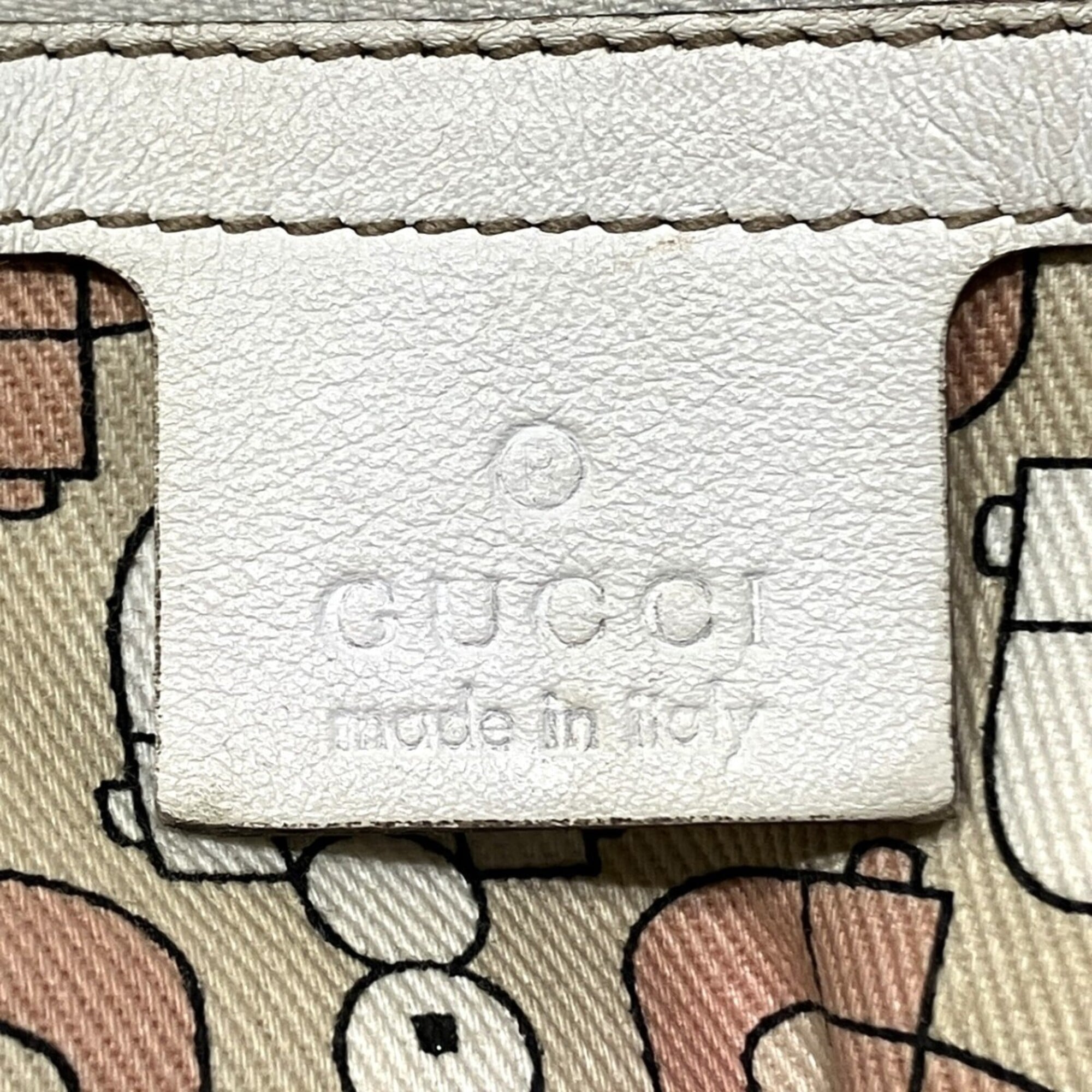 Gucci Sherry Line Beige Gg Canvas Tote Bag (Pre-Owned)